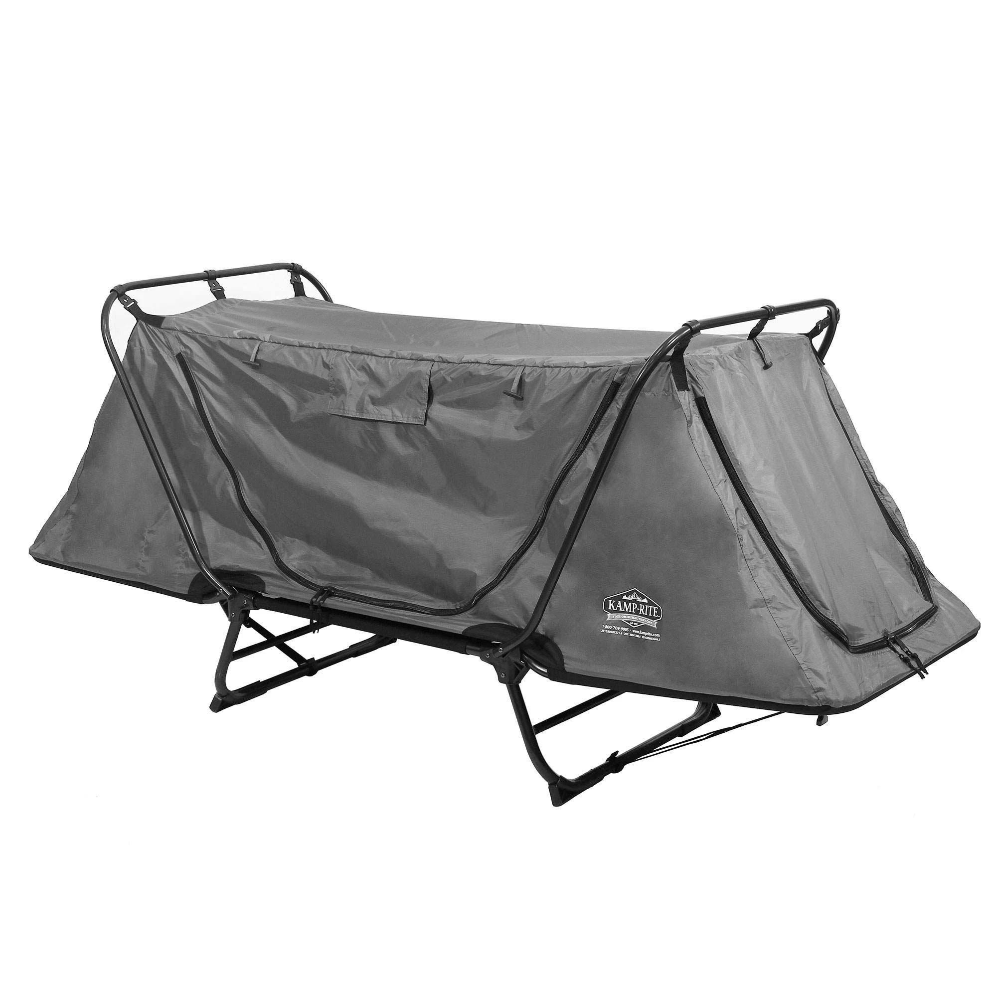Kamp-Rite Original Tent Cot Camping Bed for 1 Person Gray
