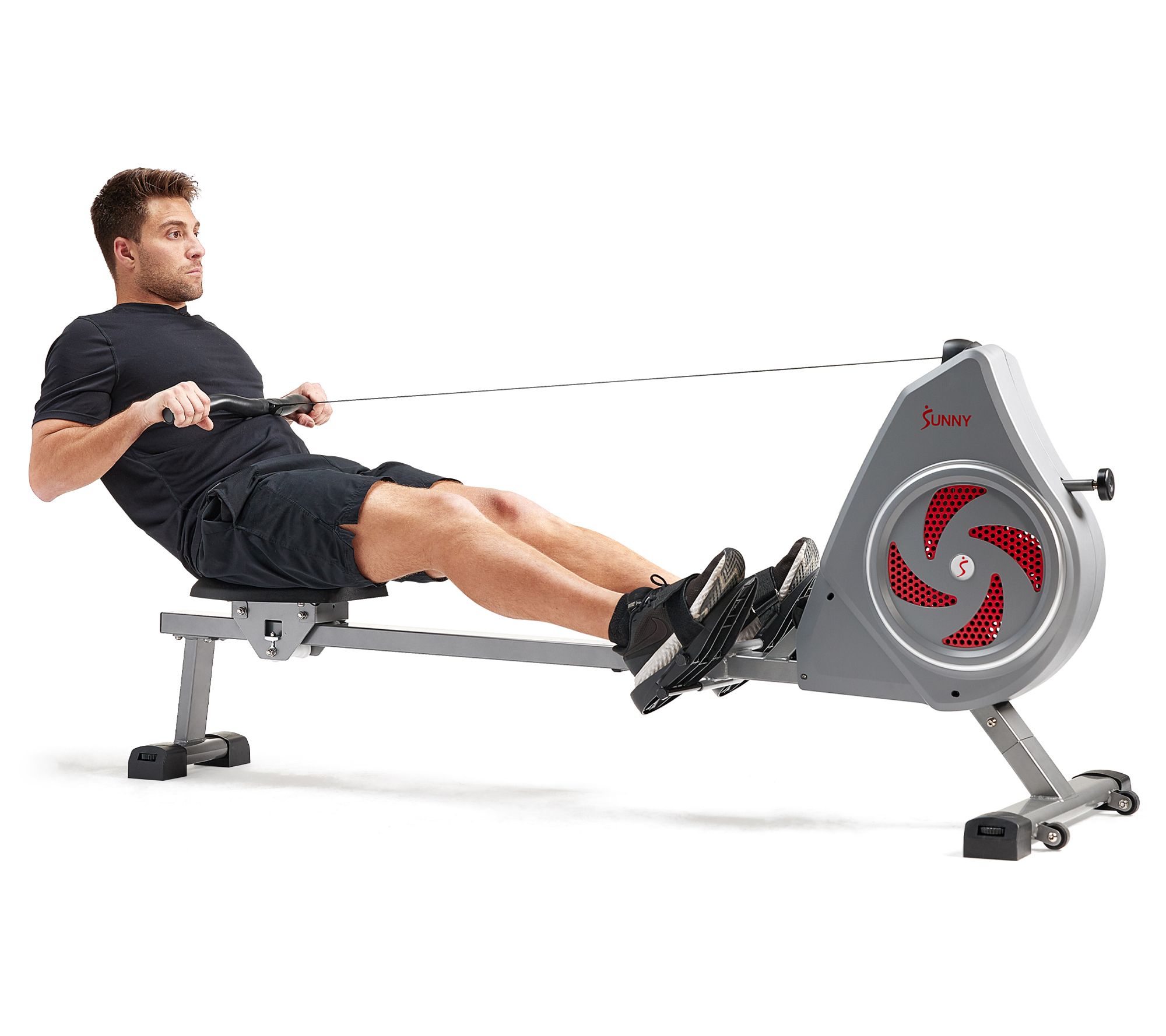 Sunny Health & Fitness Dynamic Air Rower w/ Sun nyFit App