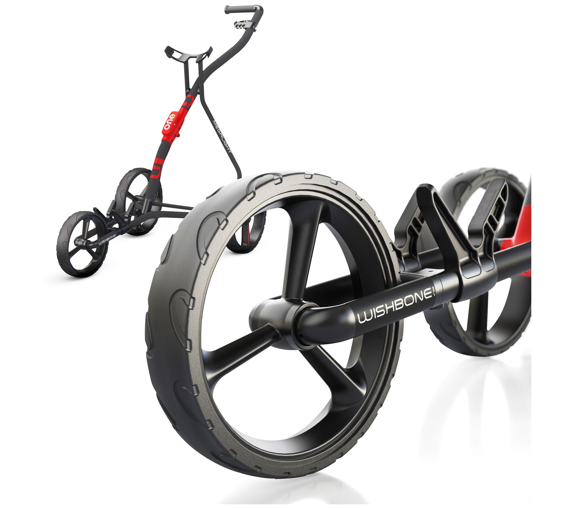 Wishbone 3-Wheel Folding Golf Pushcart