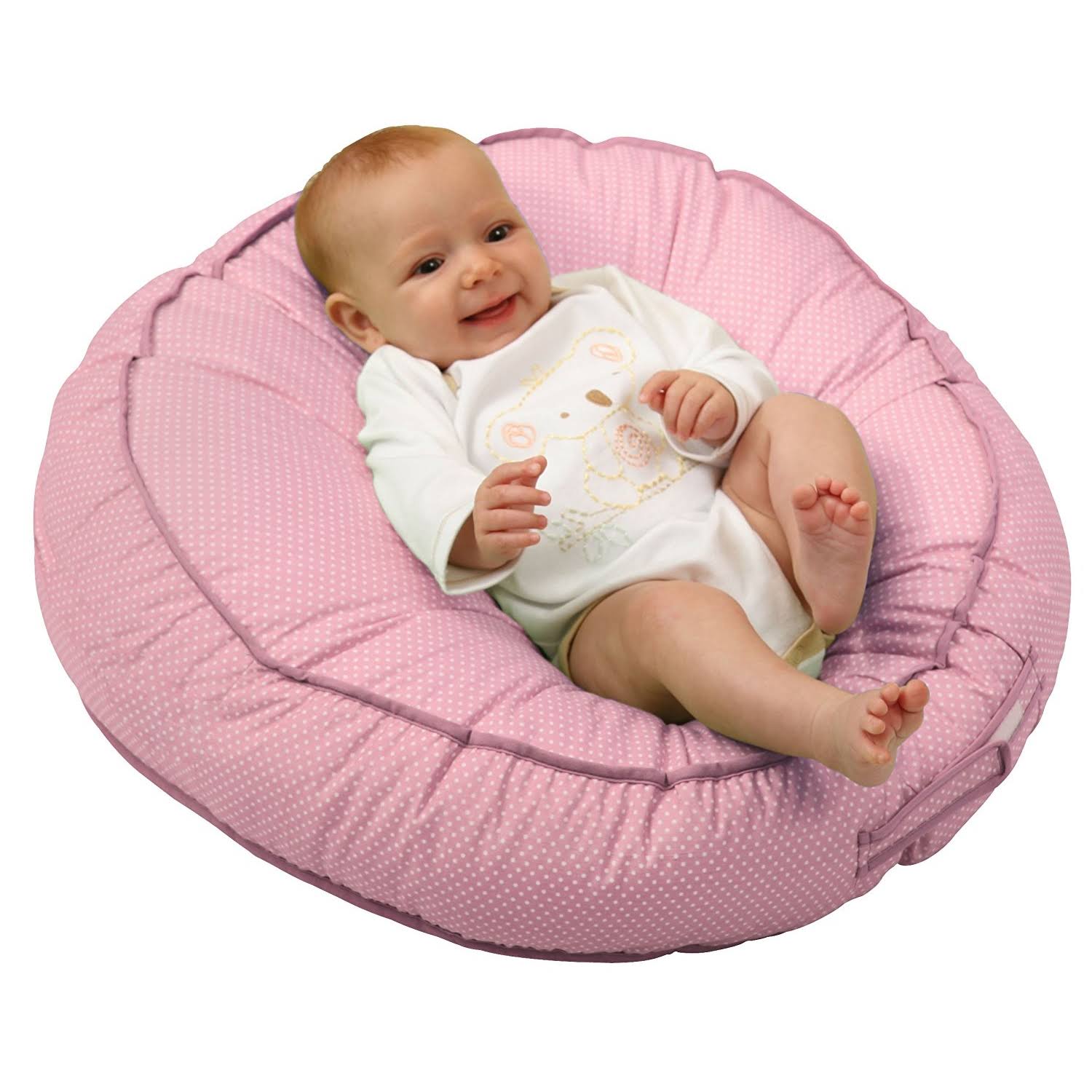 Leachco Podster Sling-Style Infant Lounger Pink Pin Dot