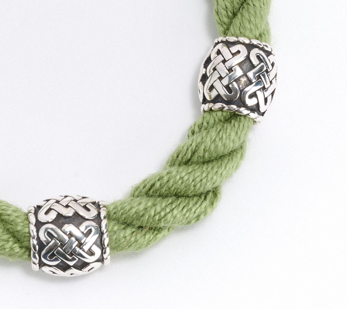 JAI Ireland Sterling Silver Sailors Knot Station Cara Rope Bracelet