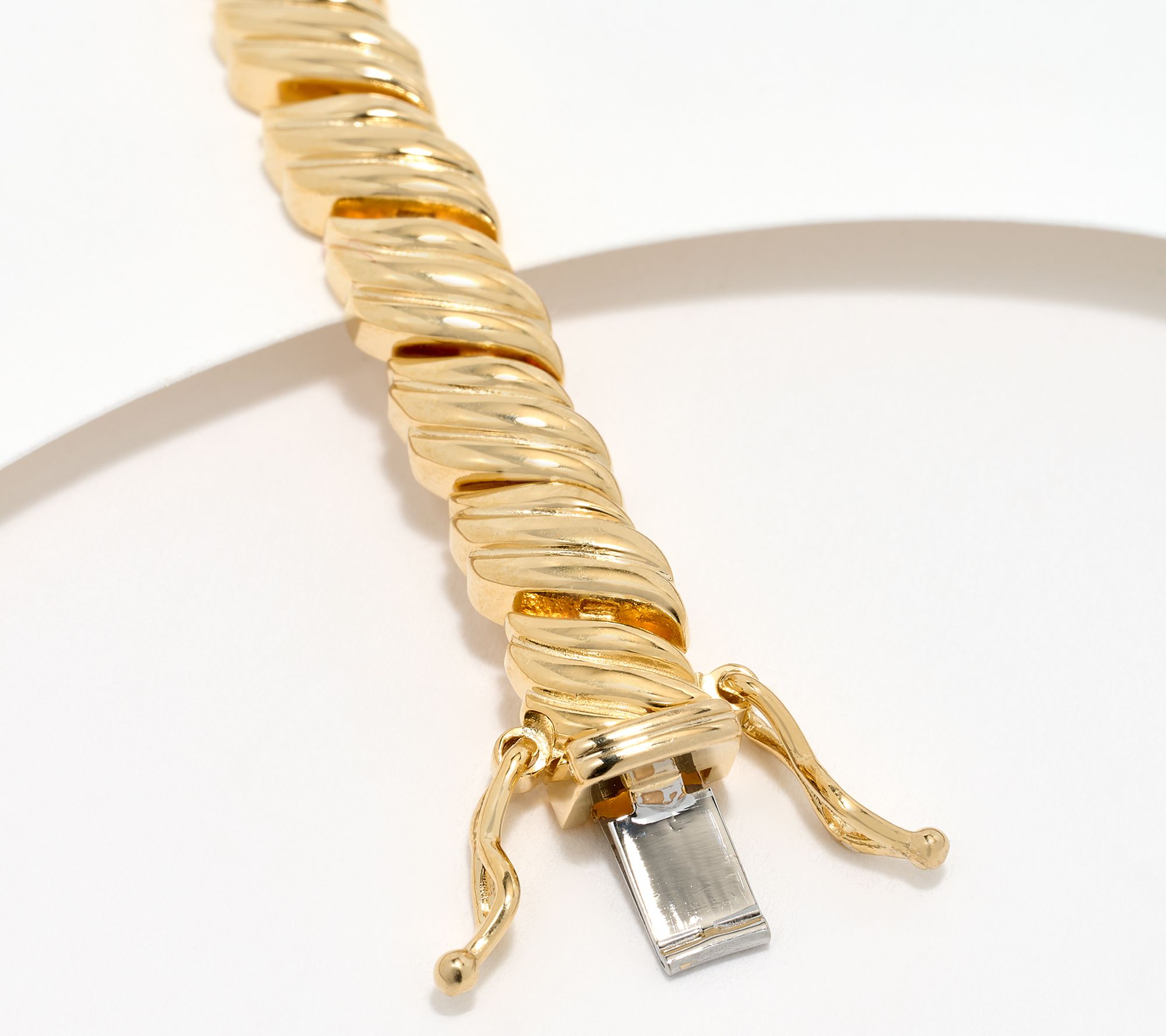 Christian James by Scott Grimes 14K Gold Clad Ripple Link Bracelet, 13.0g