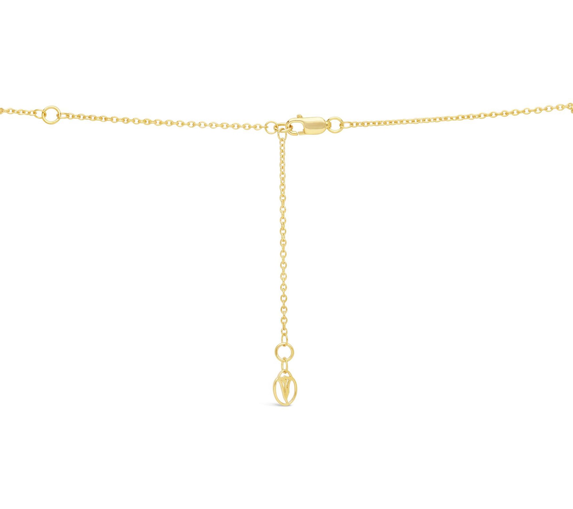 Goddaughters 14K Gold Clad White Topaz Wing Necklace