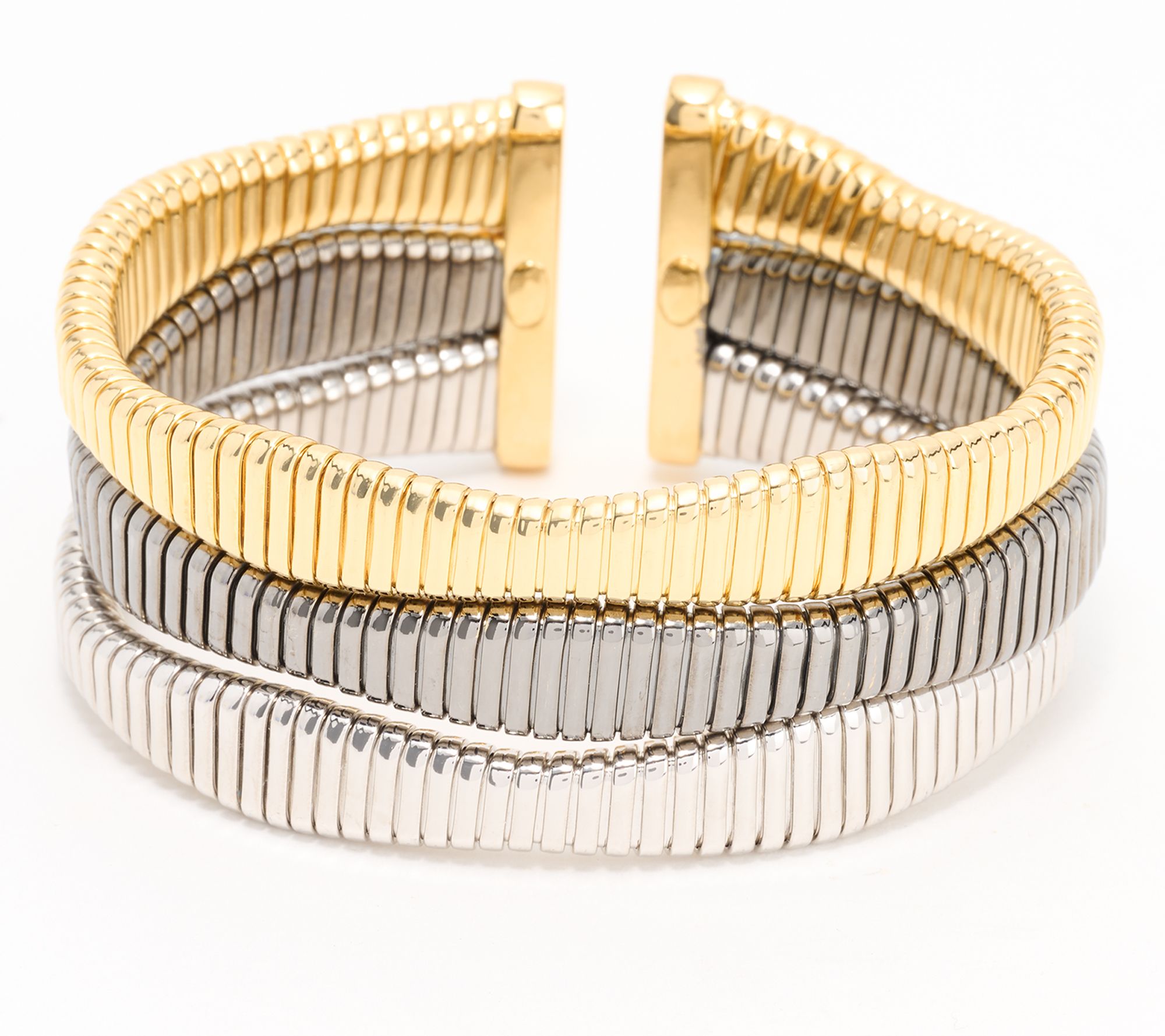 David Markstein Bronze Bold 3-Row Tubogas Cuff Bracelet