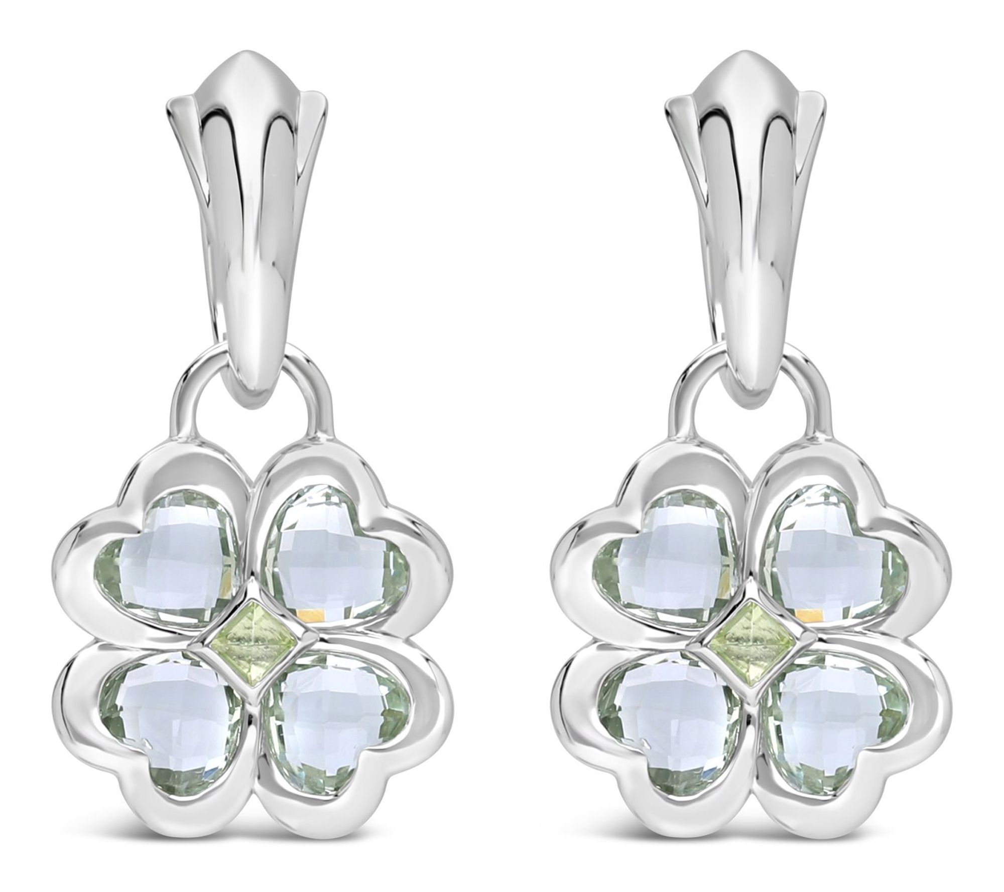 Margo Manhattan Sterling Green Mint Lucky in Love Earrings