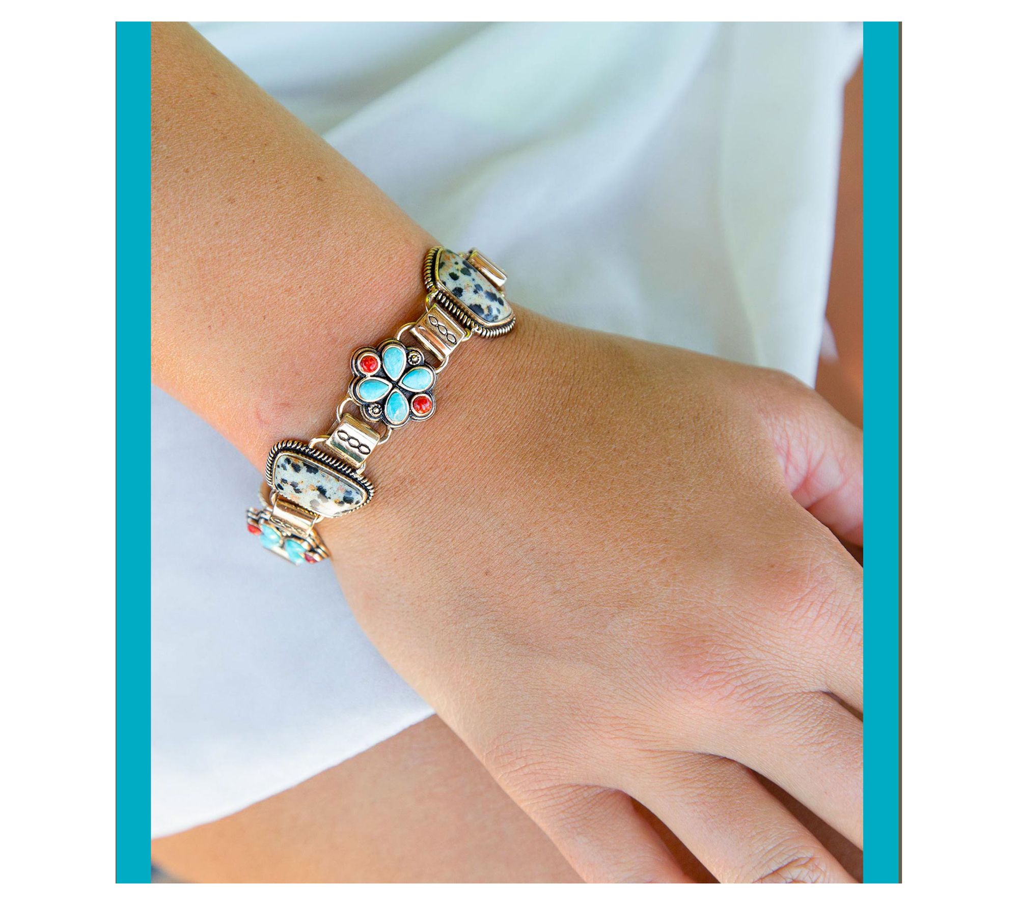 Barse Artisan Crafted Bronze Legacy Multi-Gemstone Bracelet