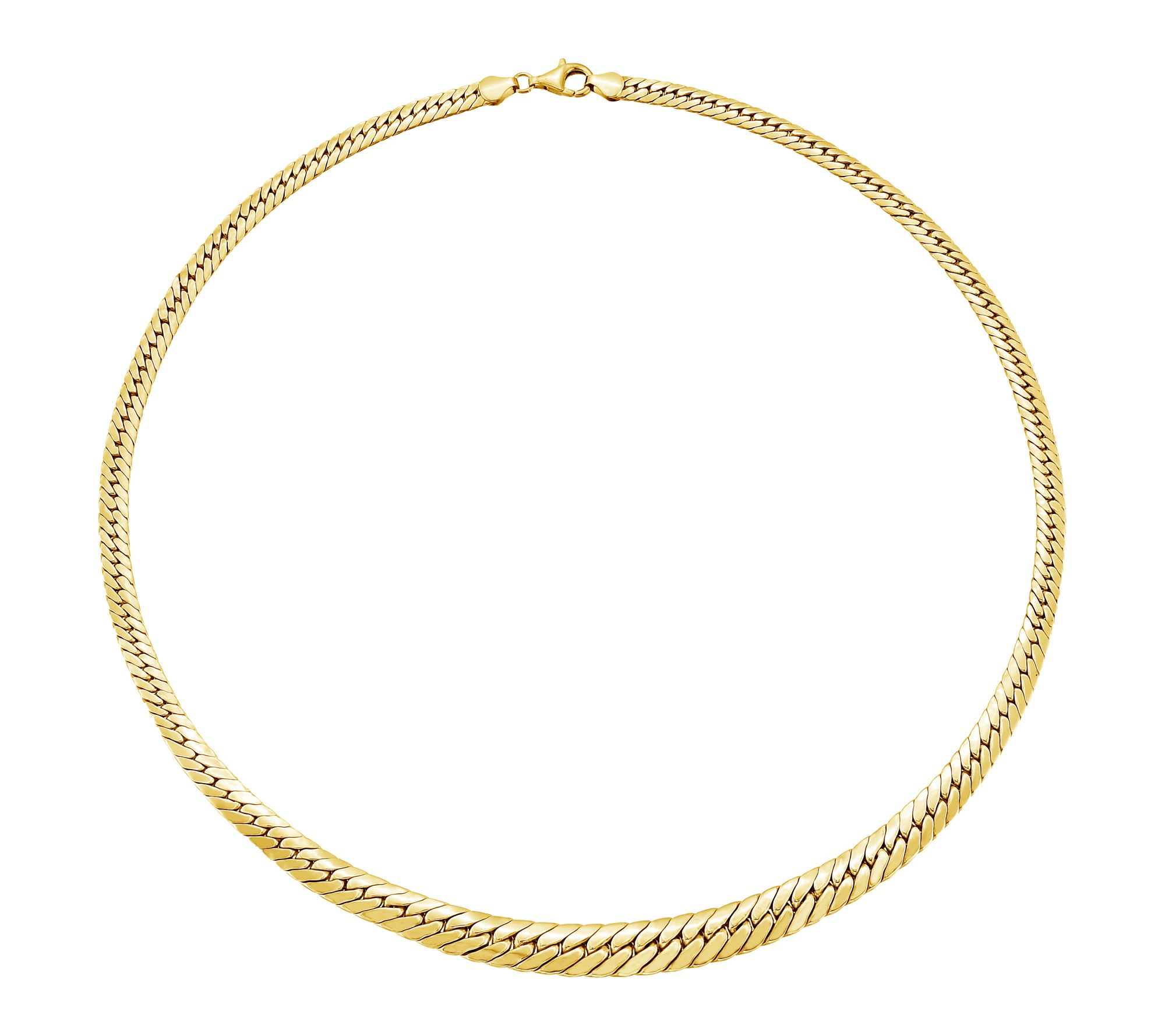 Silver Style Polished Graduated Curb Link 20