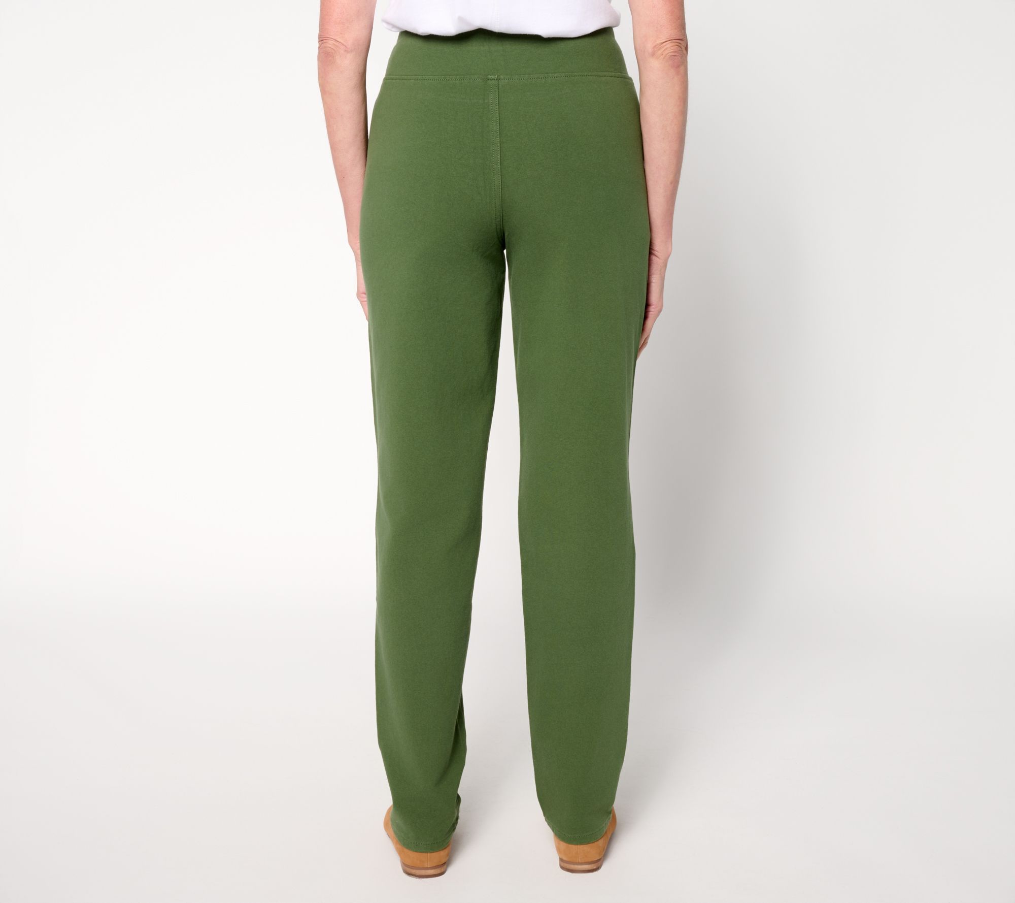 Quacker Factory DreamJeanne Short Flat Waistband Straight Leg