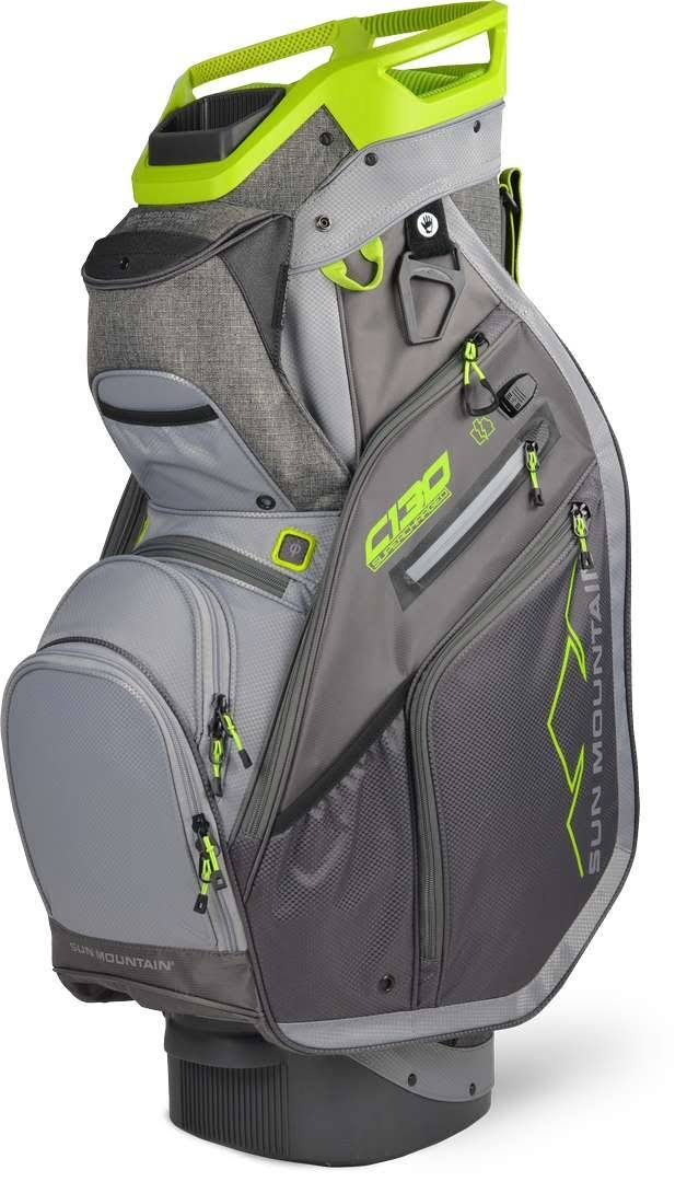 Sun Mountain C-130 Supercharged Cart Bag, Navy/White/Red