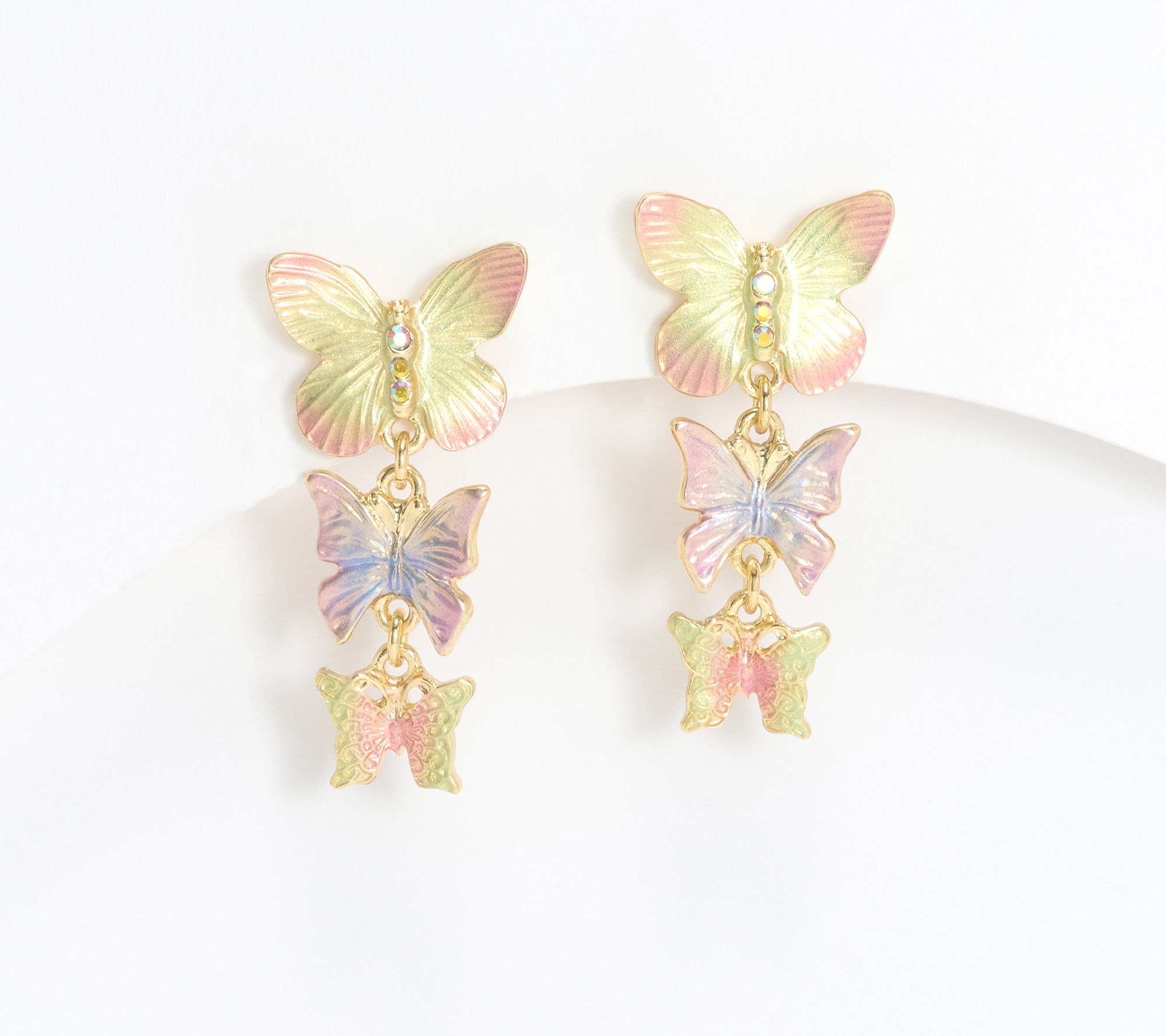 Kirks Folly Fantasia Butterfly Pierced Earrings