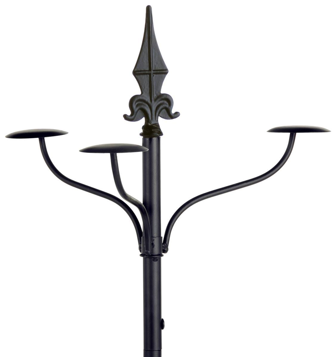 Wrought Iron Hat and Coat Rack Rotates Total of 31 Hooks Multi-Tiered Black 73x22H x 20x22W x 20x22D (Bdrmultibk)