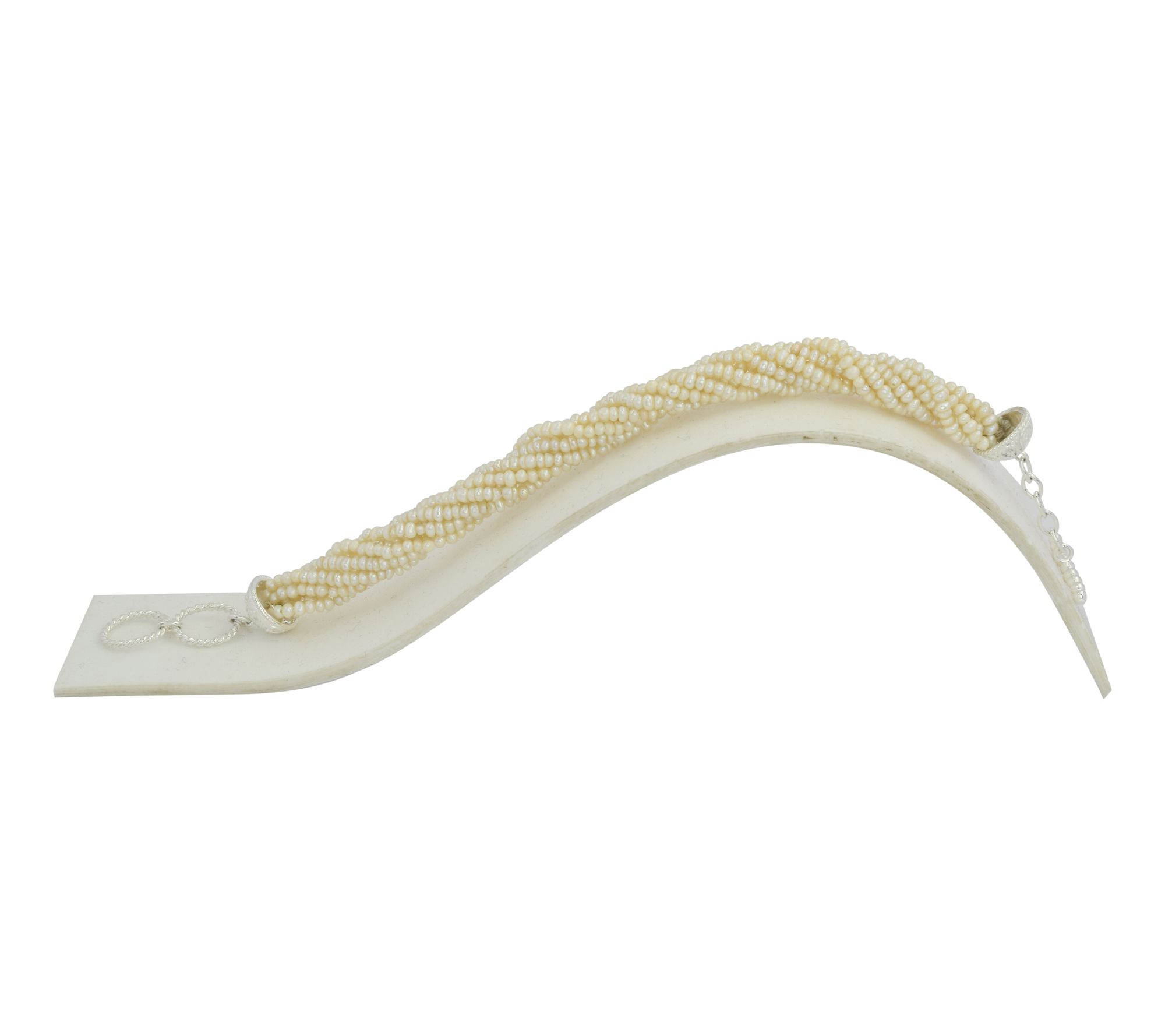 Affinity Cultured Pearl Twisted Statement Bracelet, Sterling