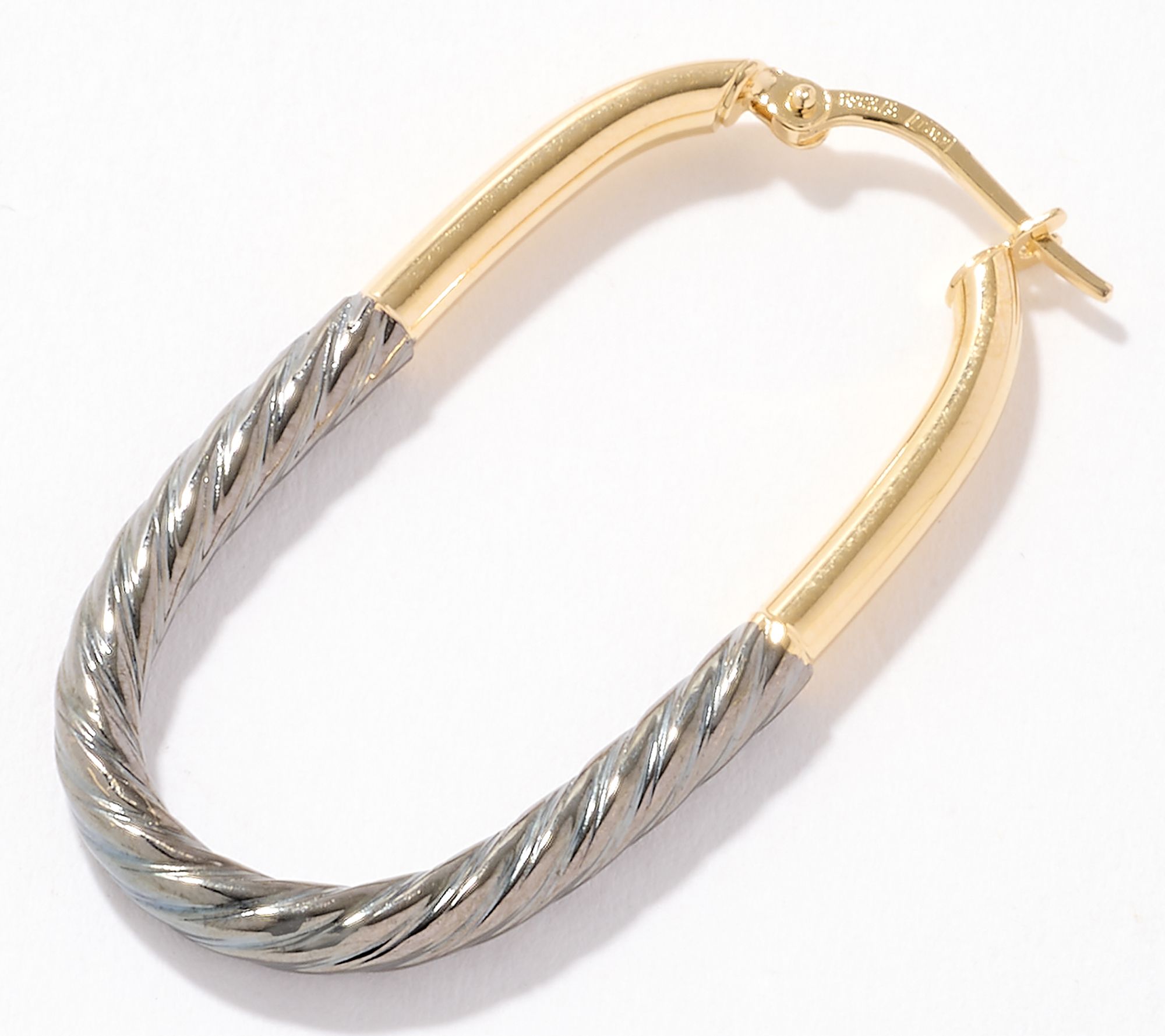 David Markstein Bronze Debut Double Texture Hoop Earrings