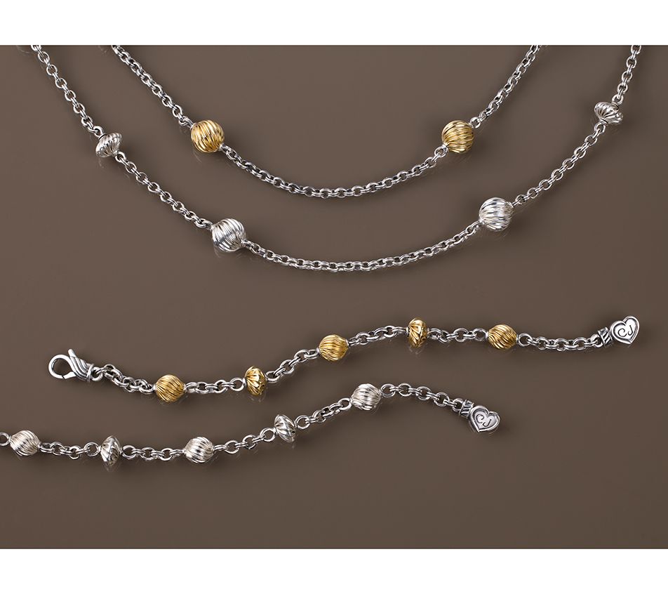 Christian James Two-Tone Sterling Alternating Bead Bracelet