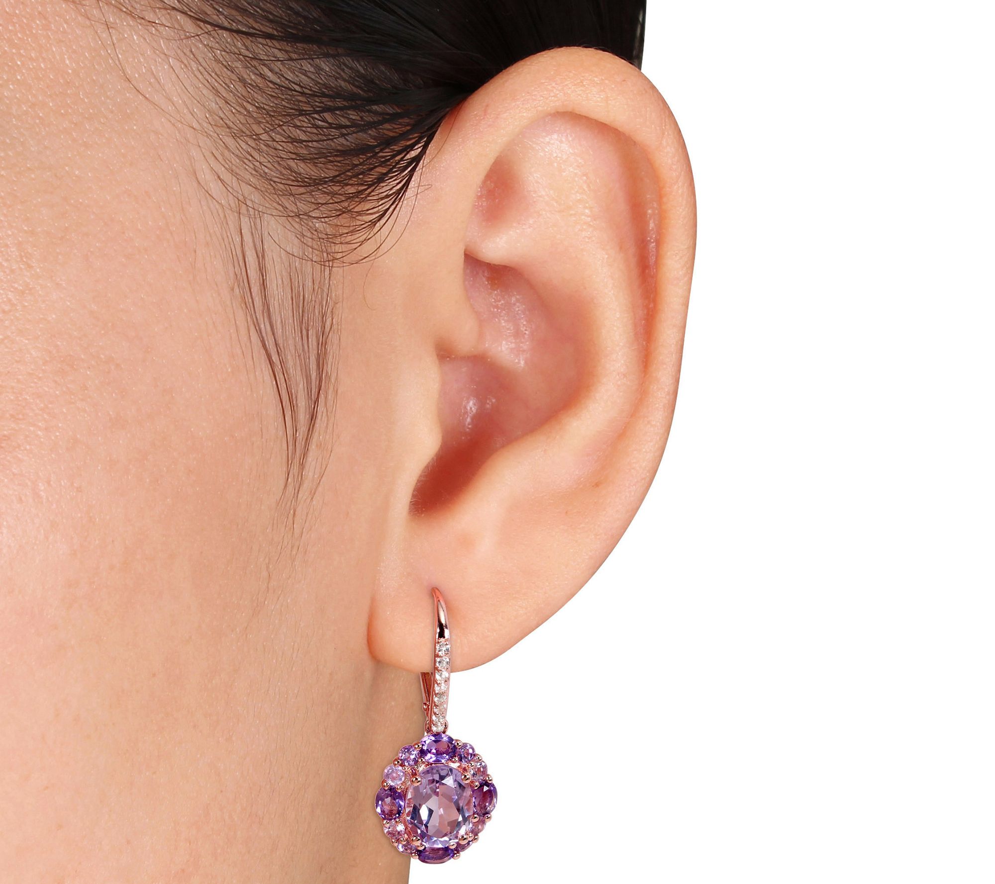 Sterling & 14K 9.15 cttw Multi-Gem Necklace & Earrings Set