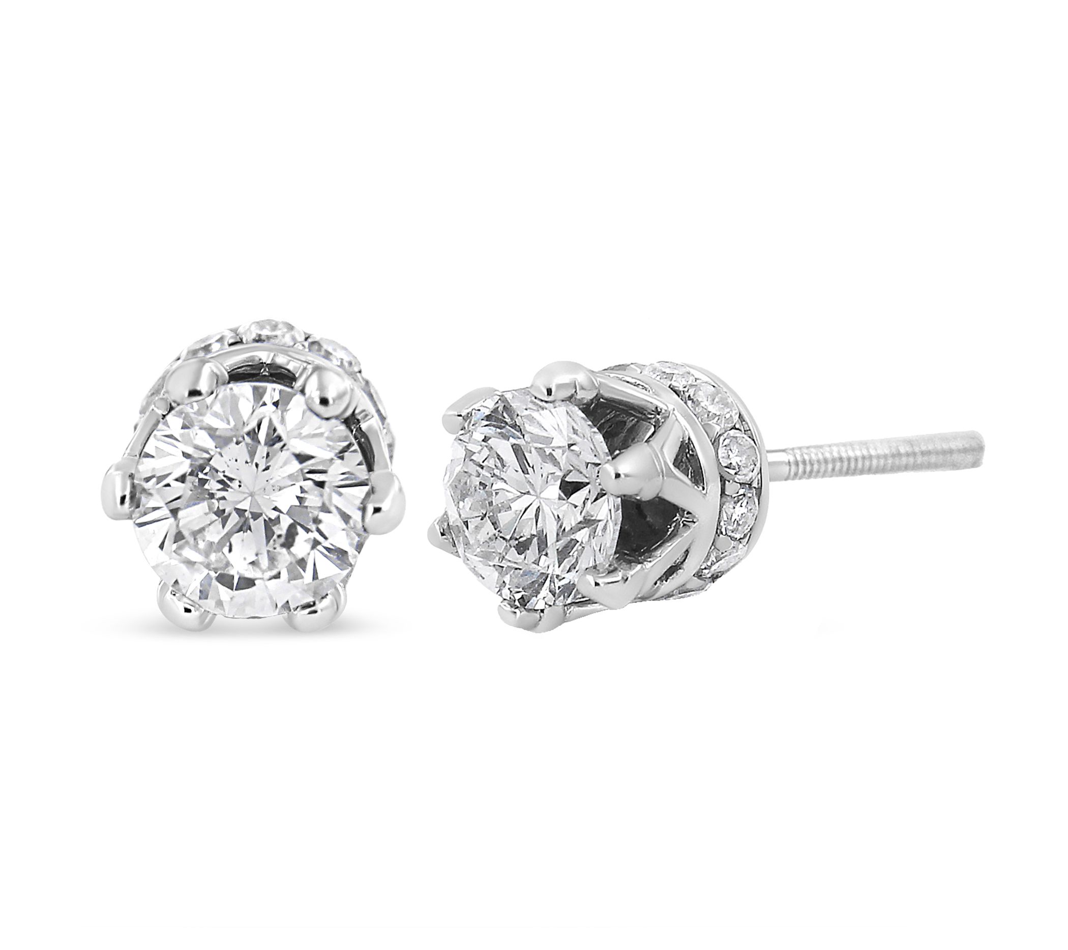 Haus of Brilliance 2.00 cttw Diamond Crown StudEarrings, 14K