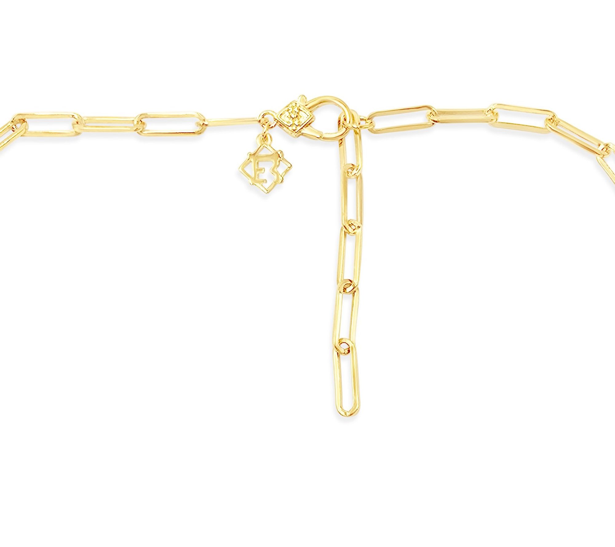 Elyse Ryan 14K Gold Clad White Topaz Sloane Necklace