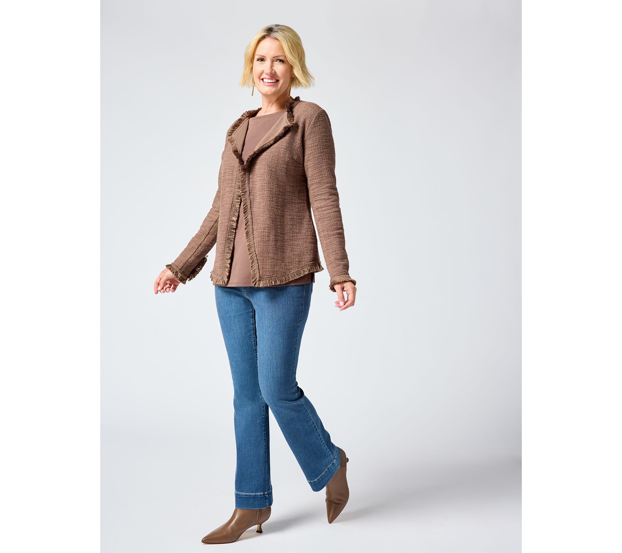 Belle by Kim Gravel Petite TripleLuxe Denim Boot Cut Jean