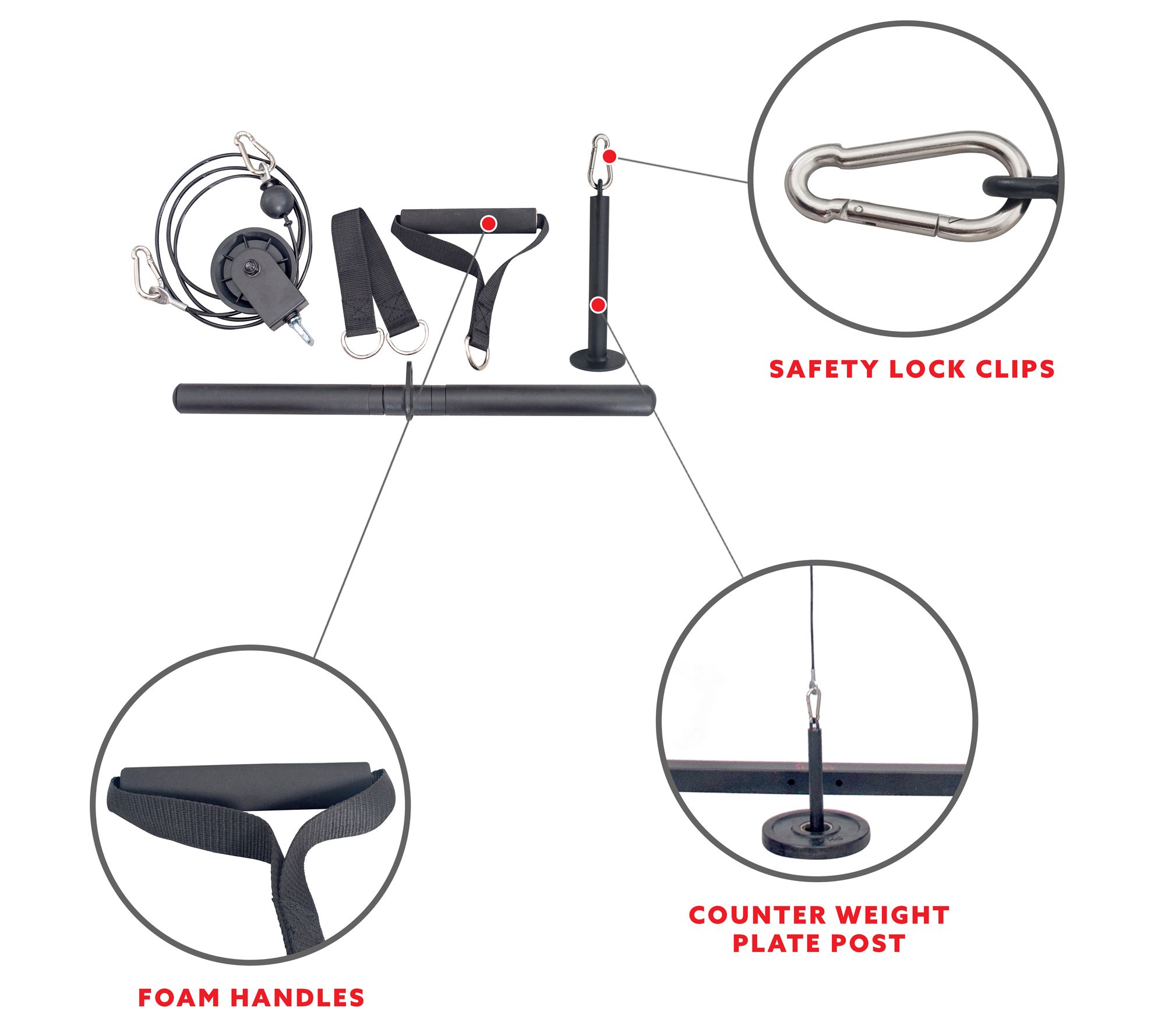 Sunny Health & Fitness Lat Pull-Down Attachment- SF-XFA006