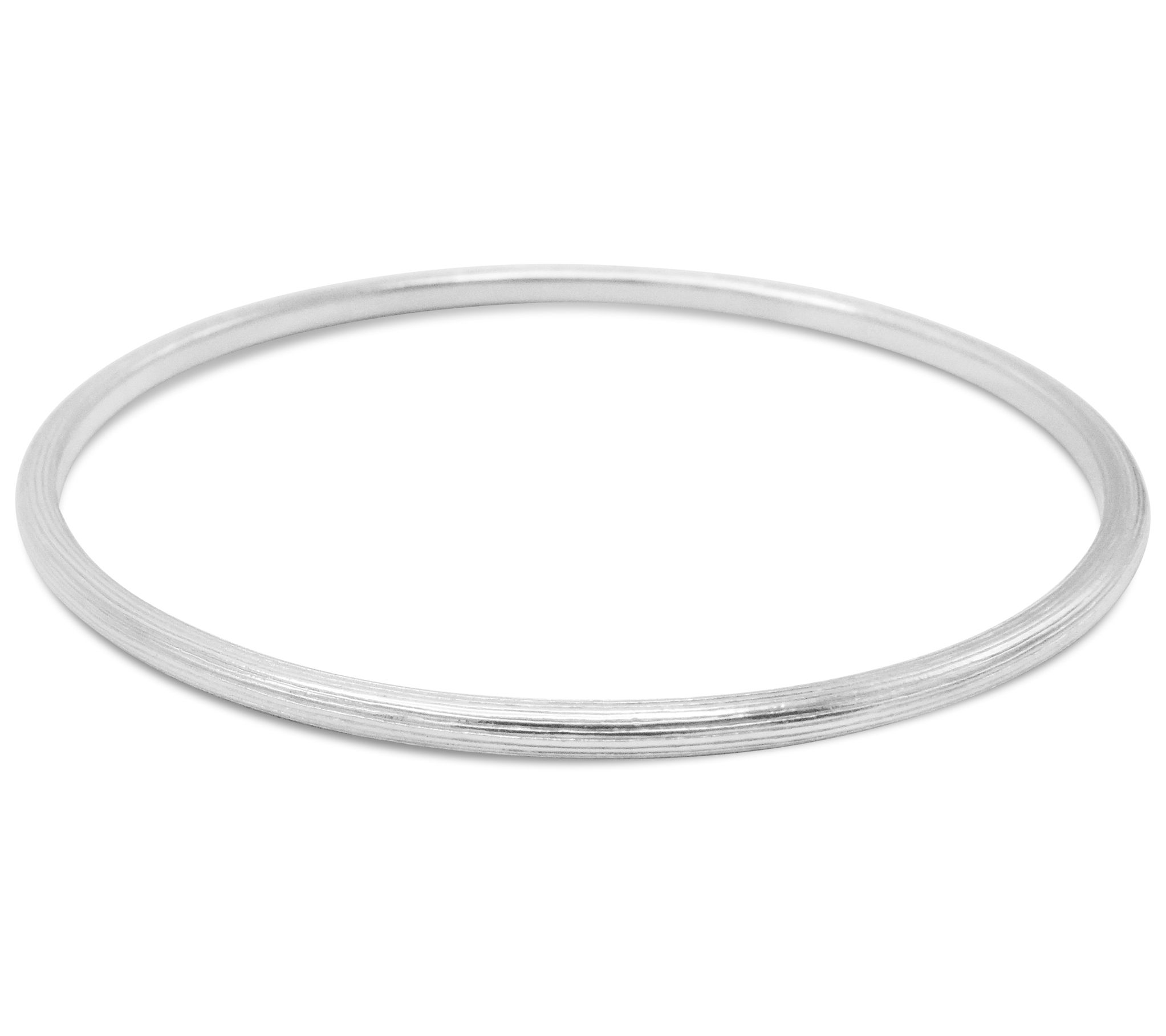Ariva Sterling Silver Silk Textured Bangle Bracelet