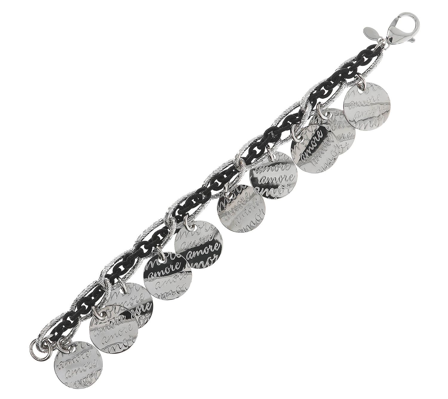Steel By Design Amore Charm Bracelet