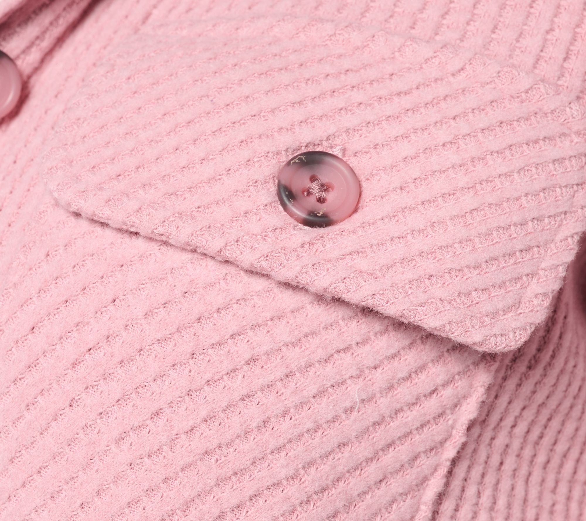 Belle by Kim Gravel Chunky Waffle Hooded Shacket