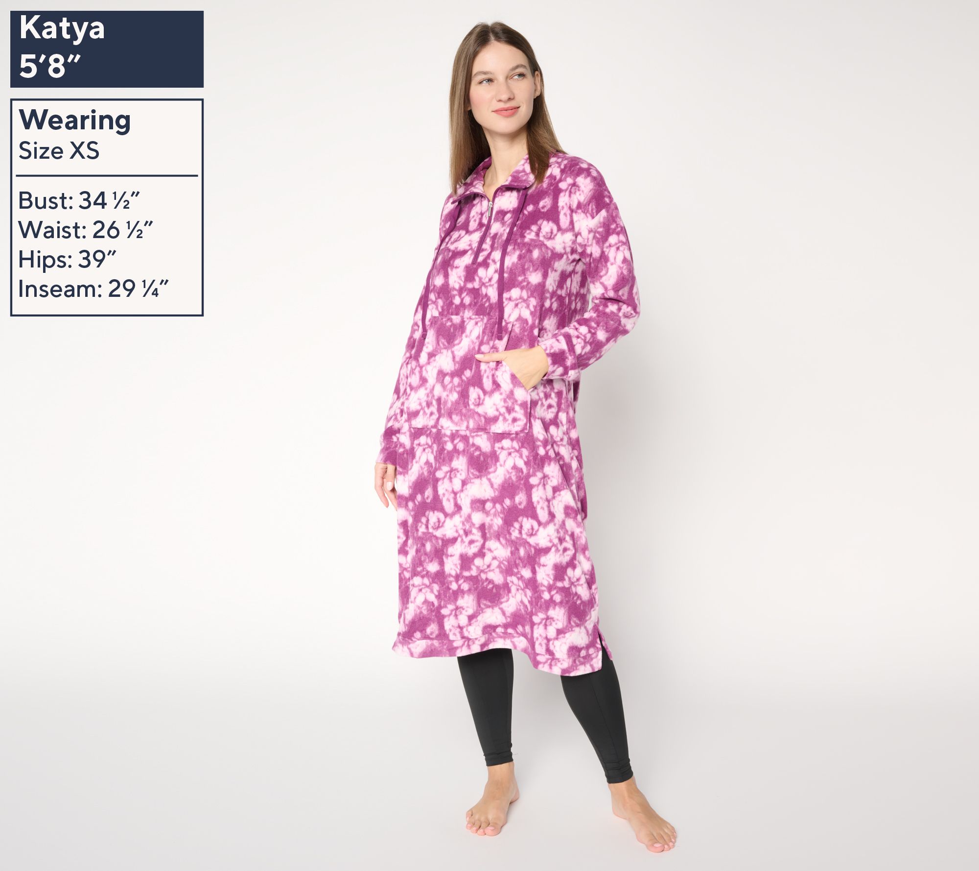 Stan Herman Champagne Fleece Zip Neck Lounger