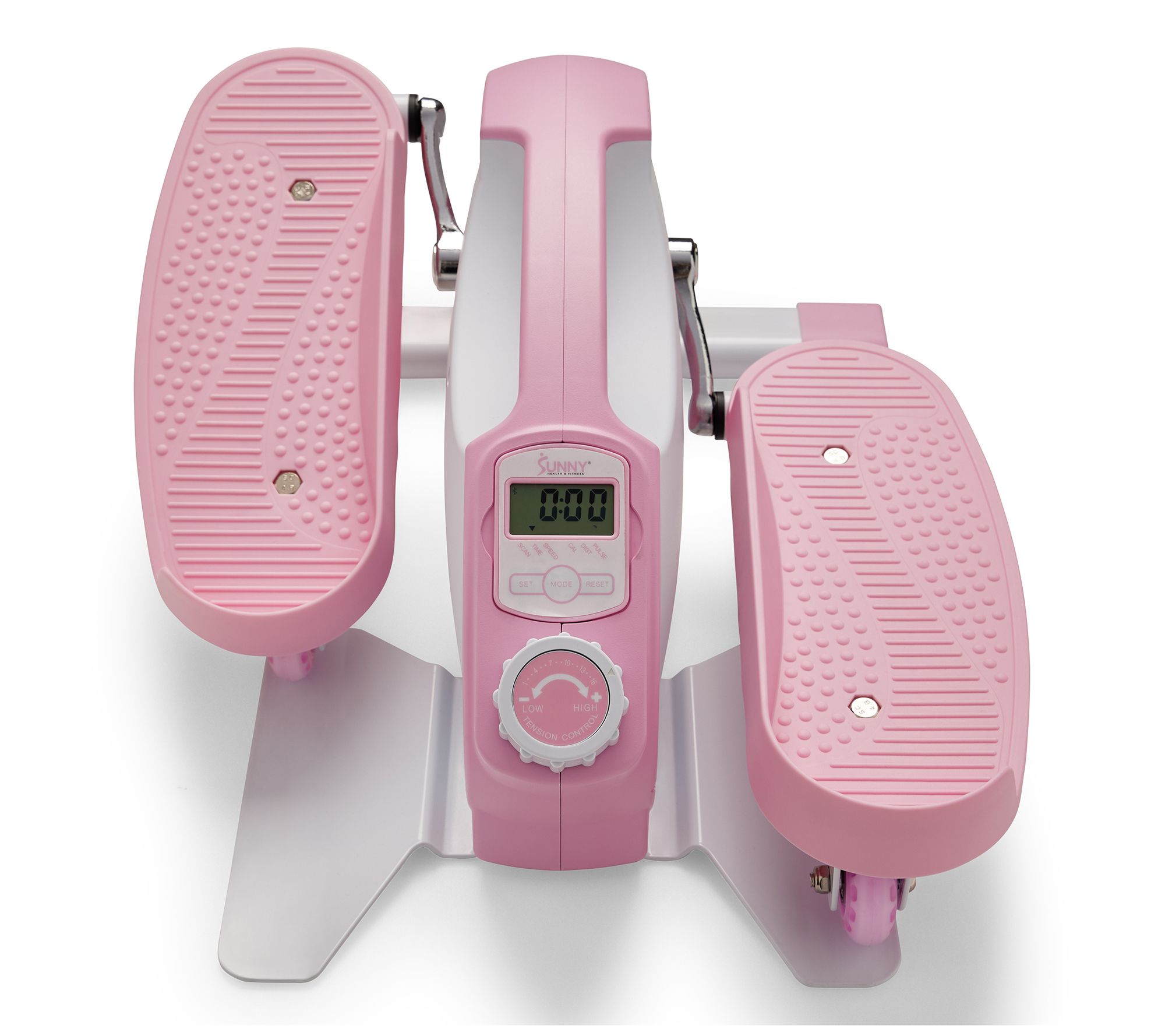 Sunny Smart Pink Under-Desk Mini Elliptical Trainer