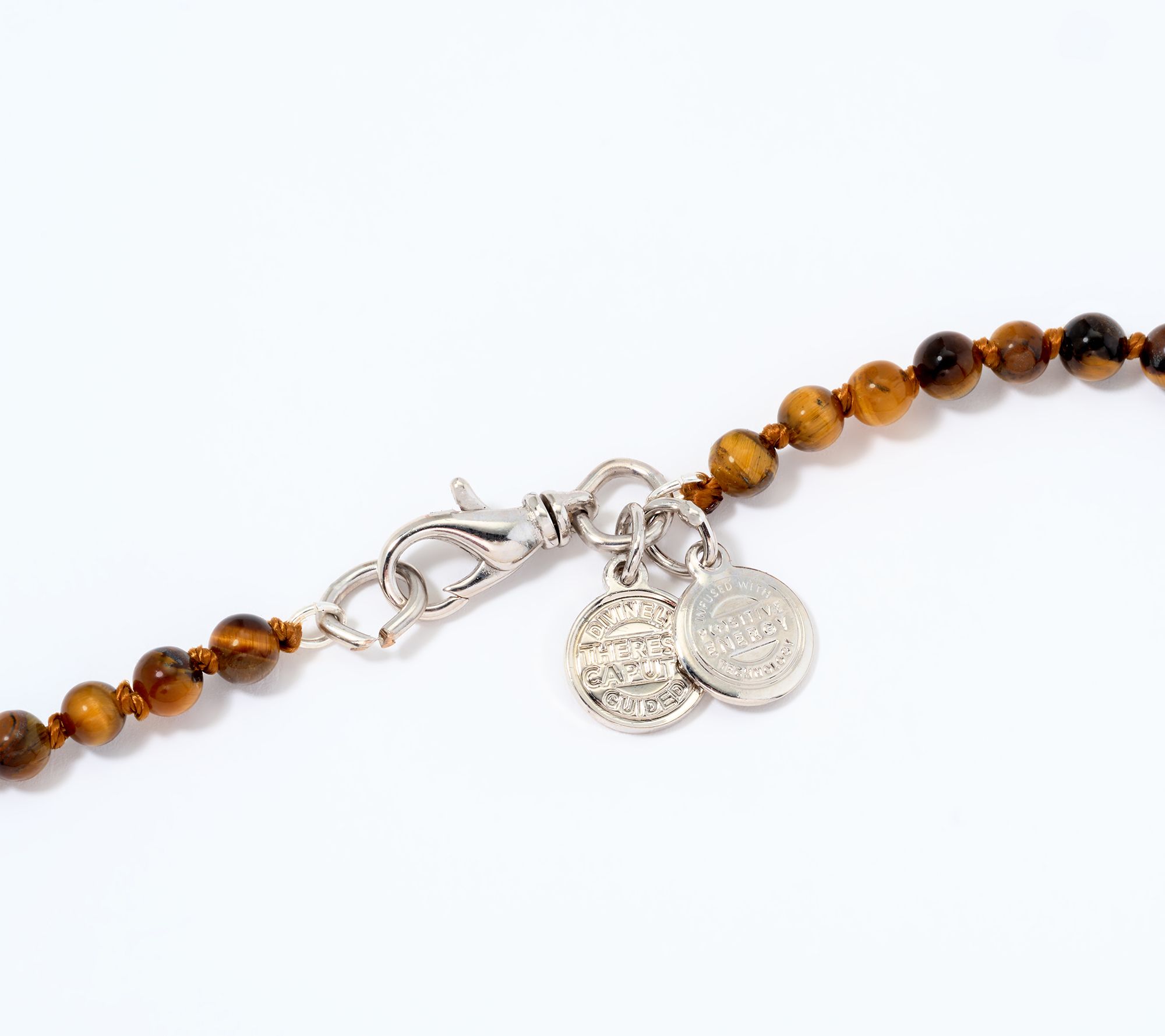 Divinely Guided by Theresa Caputo Tigers EyeHand-Knotted Charm Necklace