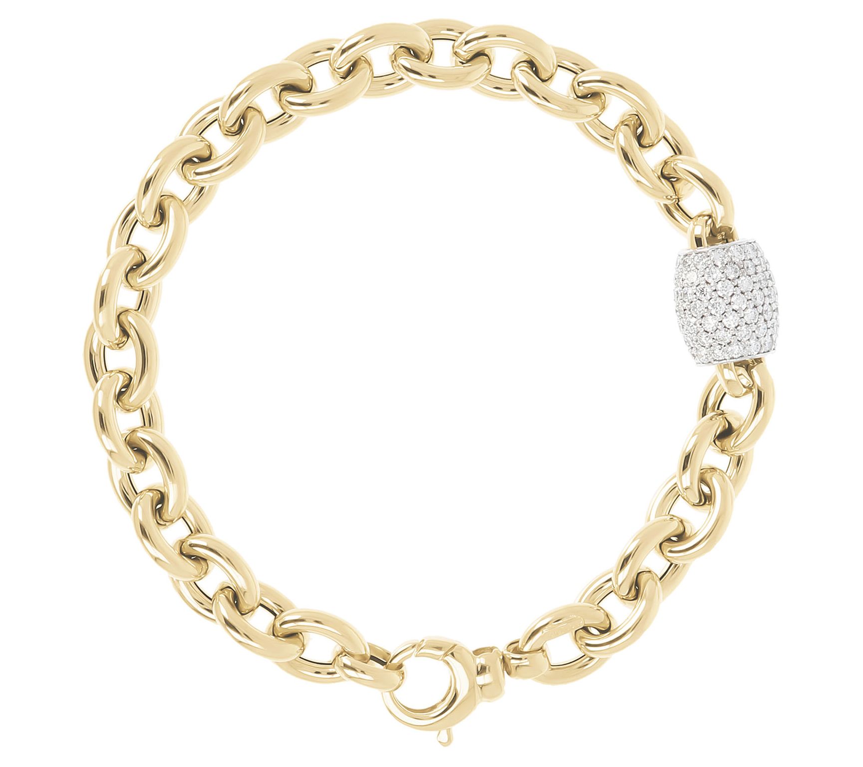 Alberto Milani 1.95 cttw Diamond Barrel Bracelet, 14K, 12.1g