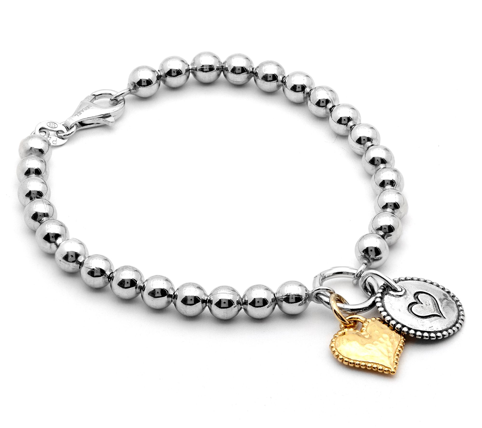 Or Paz Sterling Silver Two-Tone Charm Bracelet