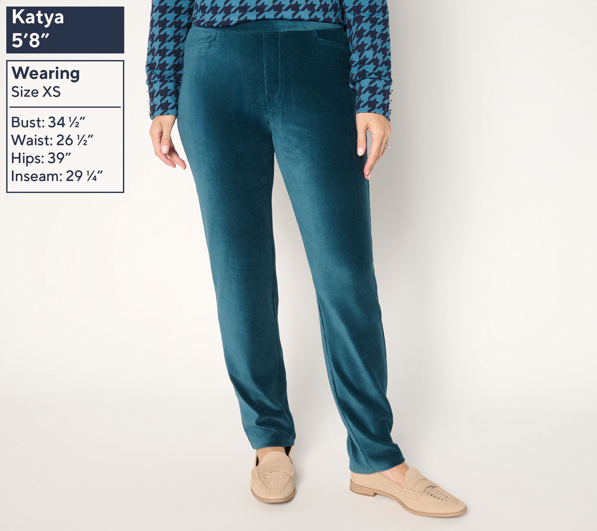 Susan Graver Weekend Regular Knit Corduroy Straight Leg Pant