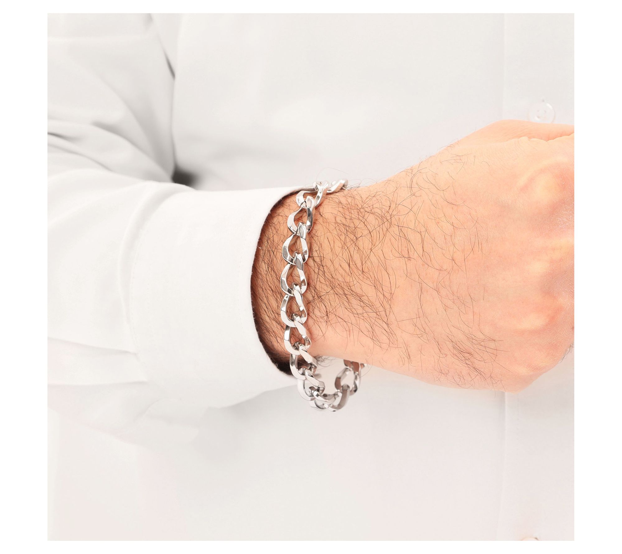 Steel By Design Men's Curb Link Bracelet