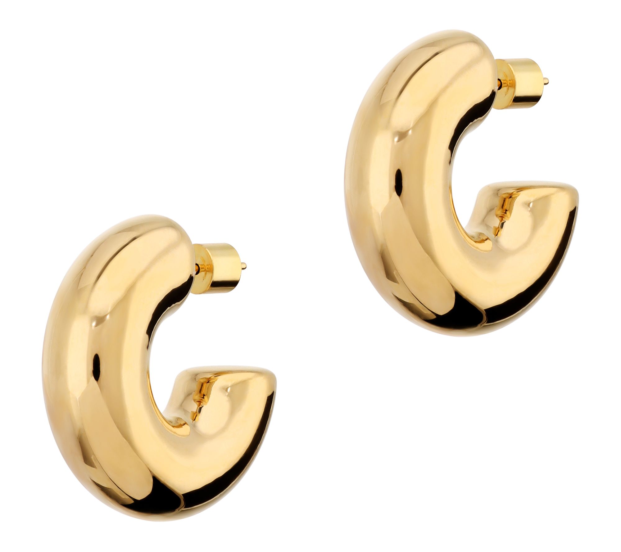 BellaOro Round Hoop Earrings, 14K Gold Over Res in