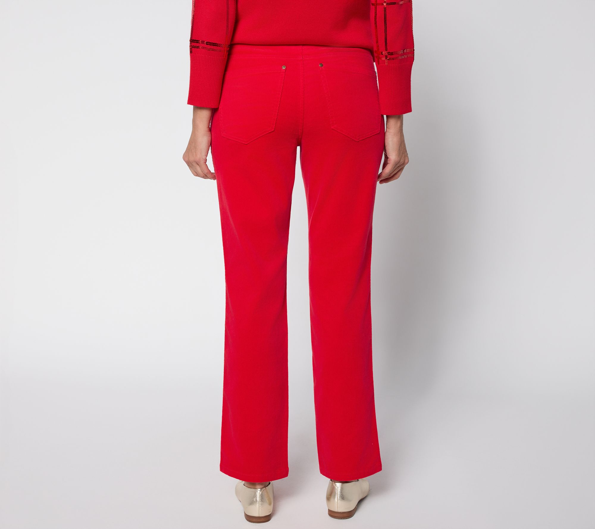 Belle by Kim Gravel Regular TripleLuxe Corduroy Straight Pant