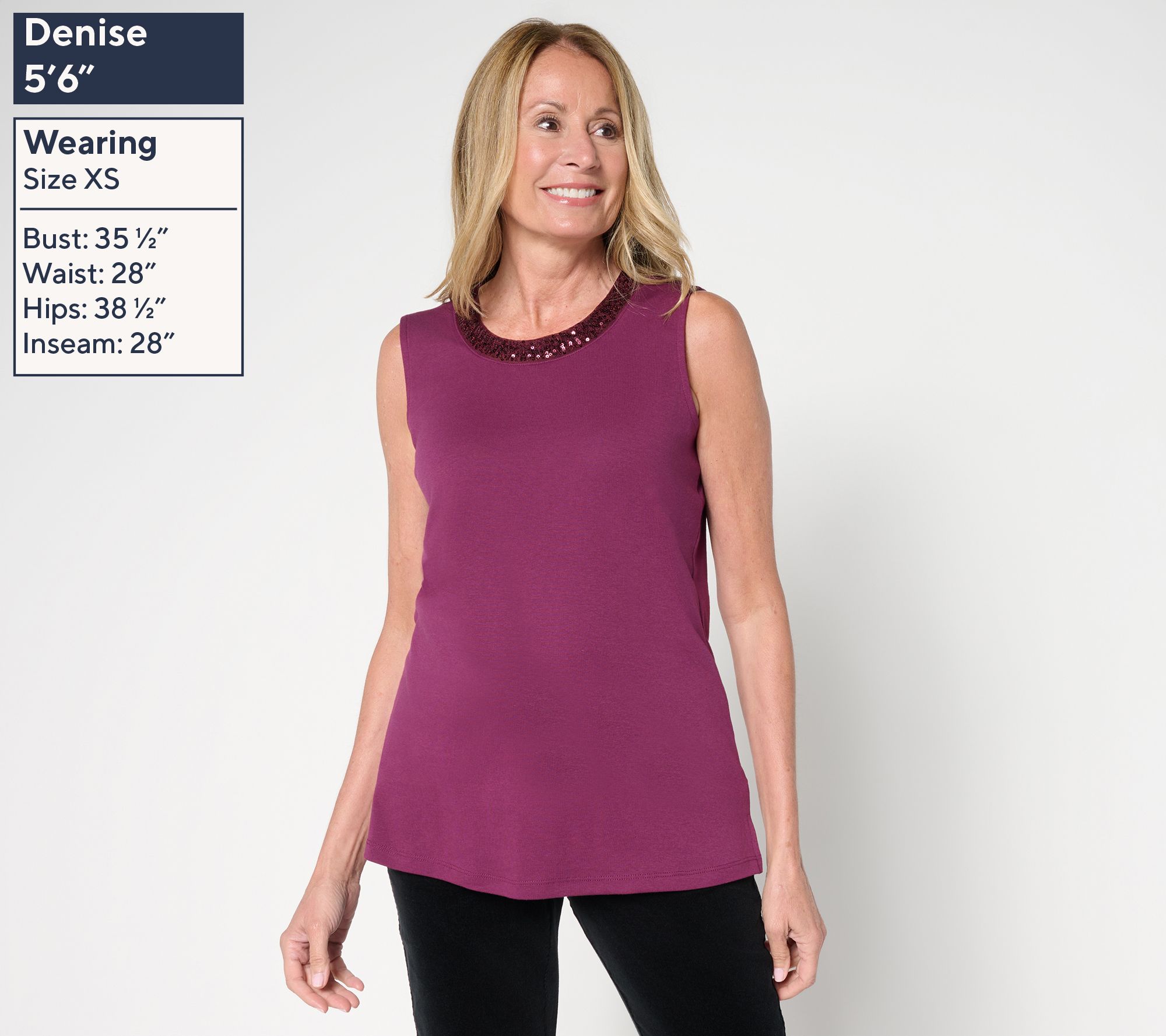 Jingle Belles by Kim Gravel TripleLuxe Knit Baby Sequin Trim Tank