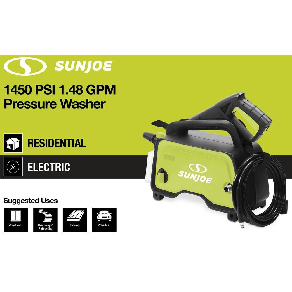Sun Joe SPX202E Hand-Carry Electric Pressure Washer 1450 Max PSI