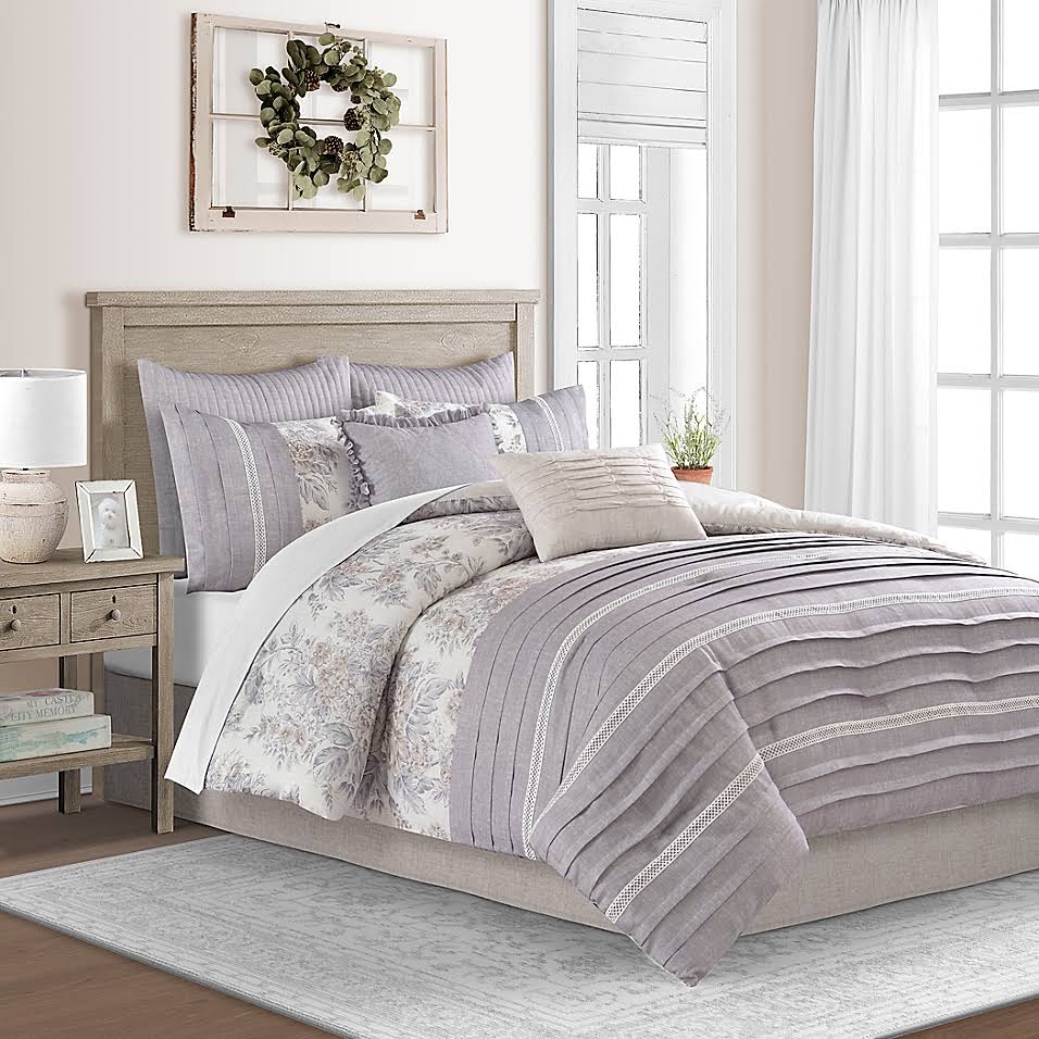 8-Piece Kayser Reversible Queen Comforter Set in Ochre - Each