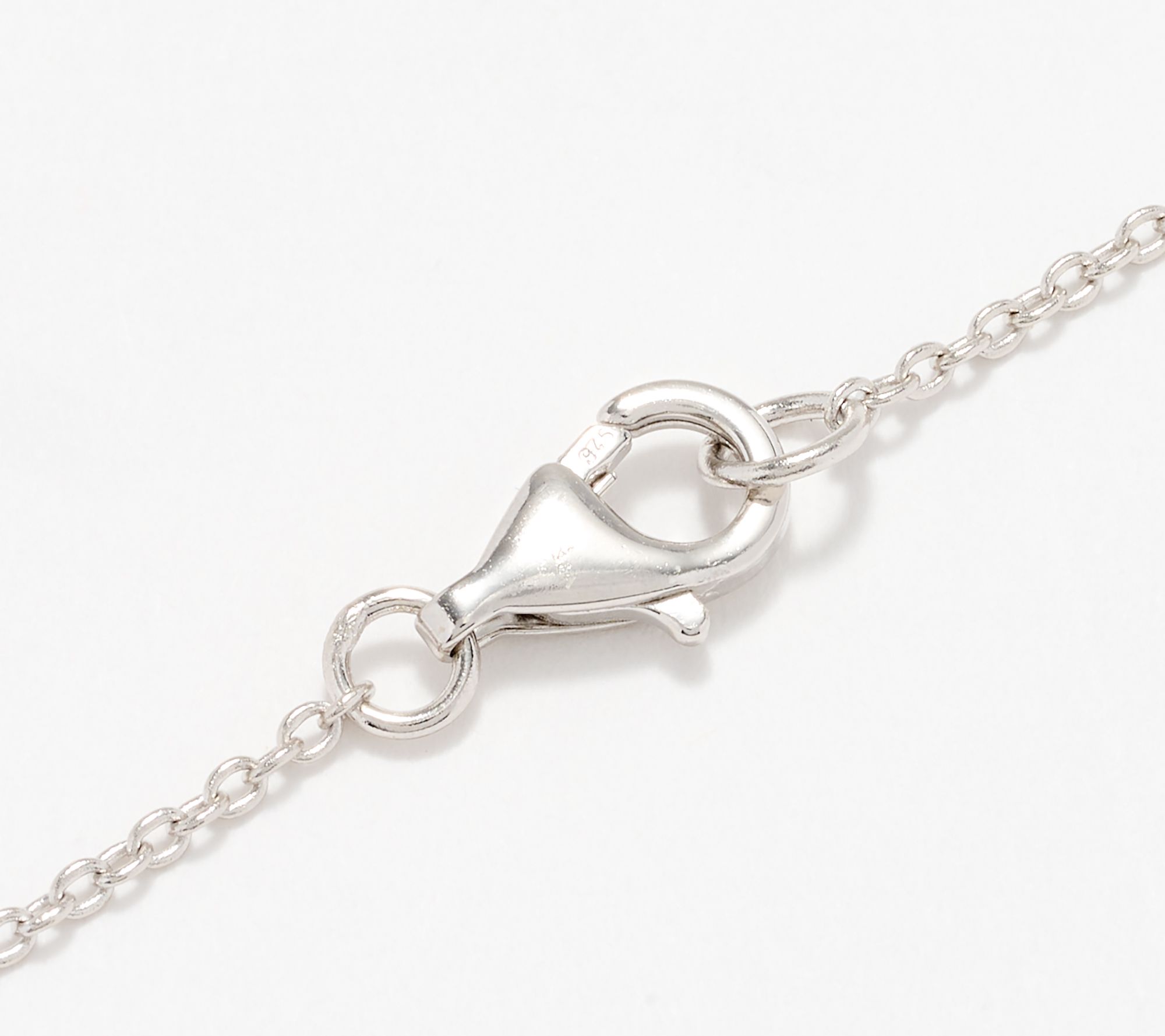 Diamonique Sterling Silver Puffy Pave Heart Necklace with Gift Box