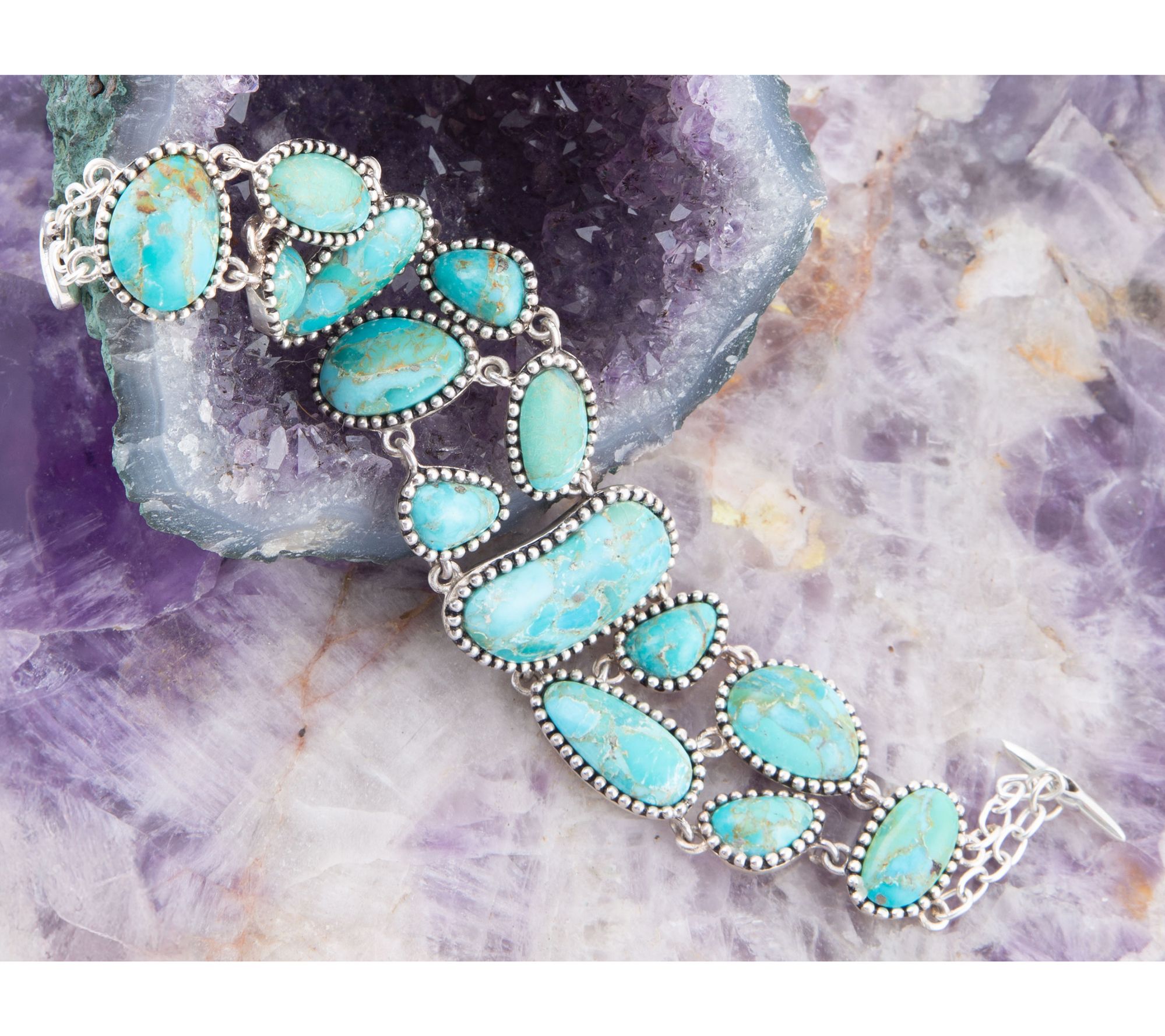 Barse Artisan Crafted Sterling Composite Turquiose Bracelet