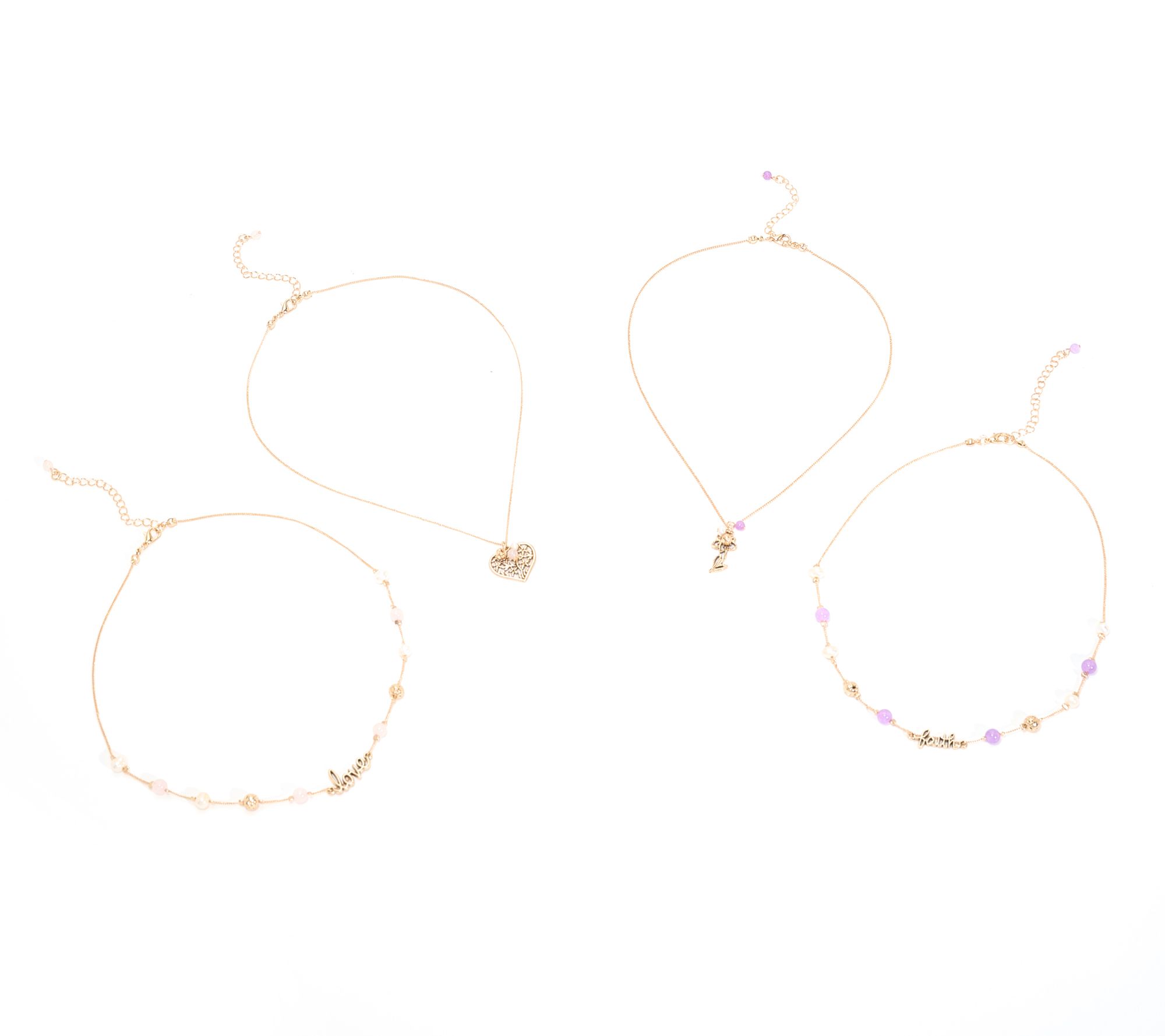 Zorbitz Set of 2 Lava Bead Inspirational Necklaces