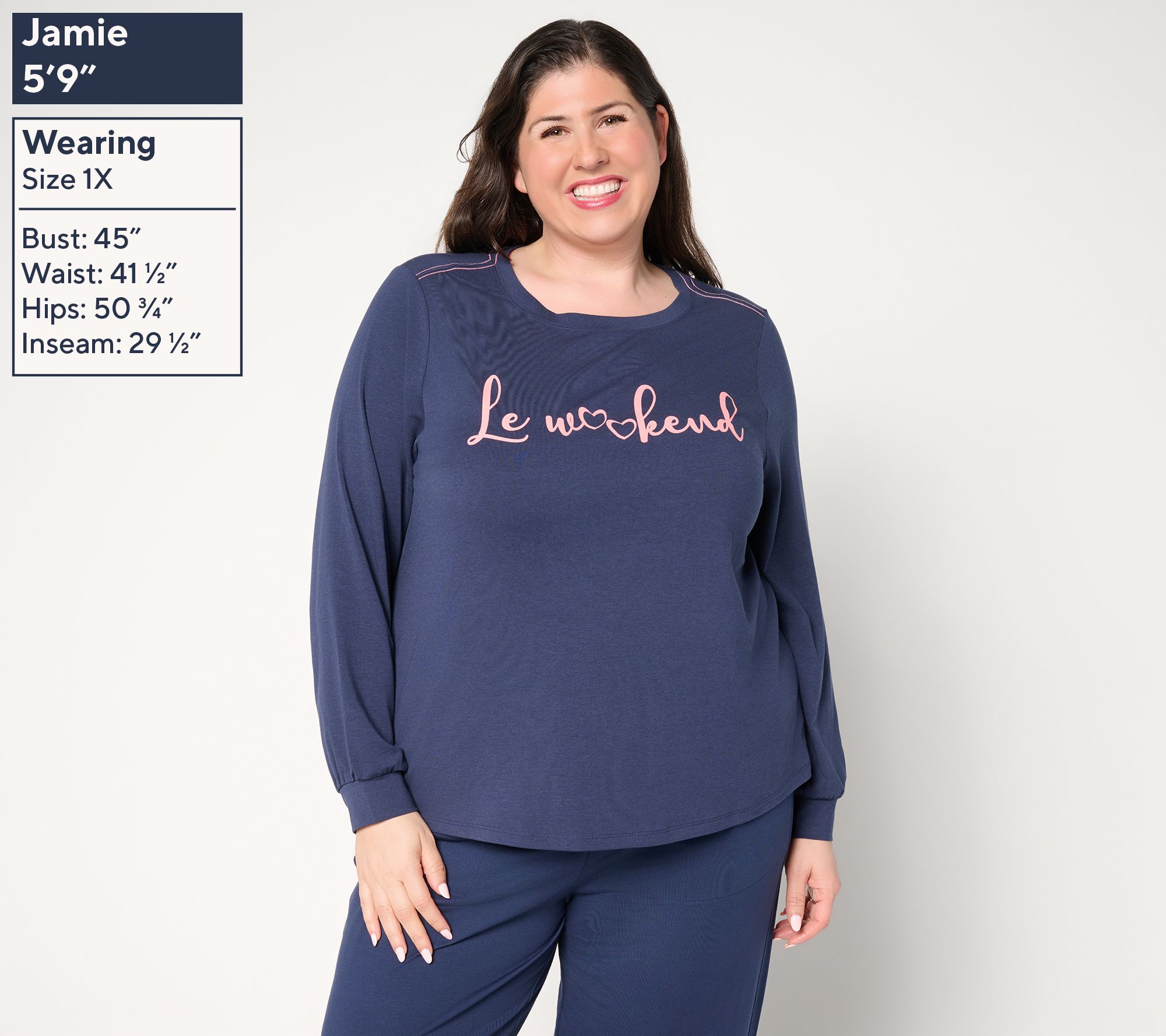 AnyBody Cozy Knit Message Top