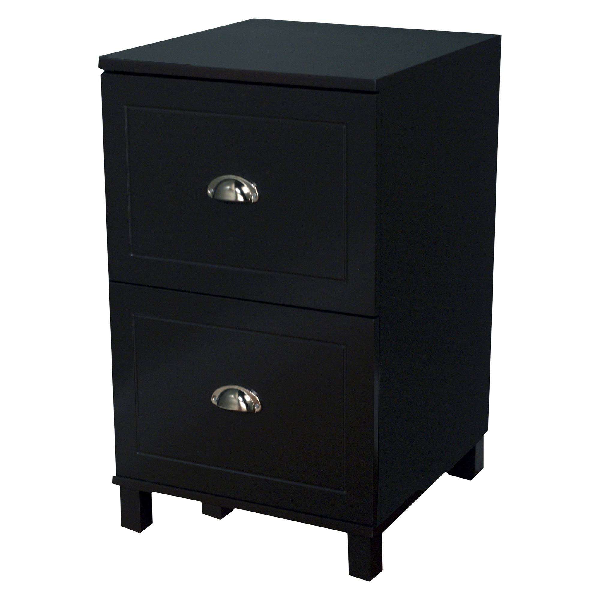 Bradley 2-Drawer Vertical Filing Cabinet Black
