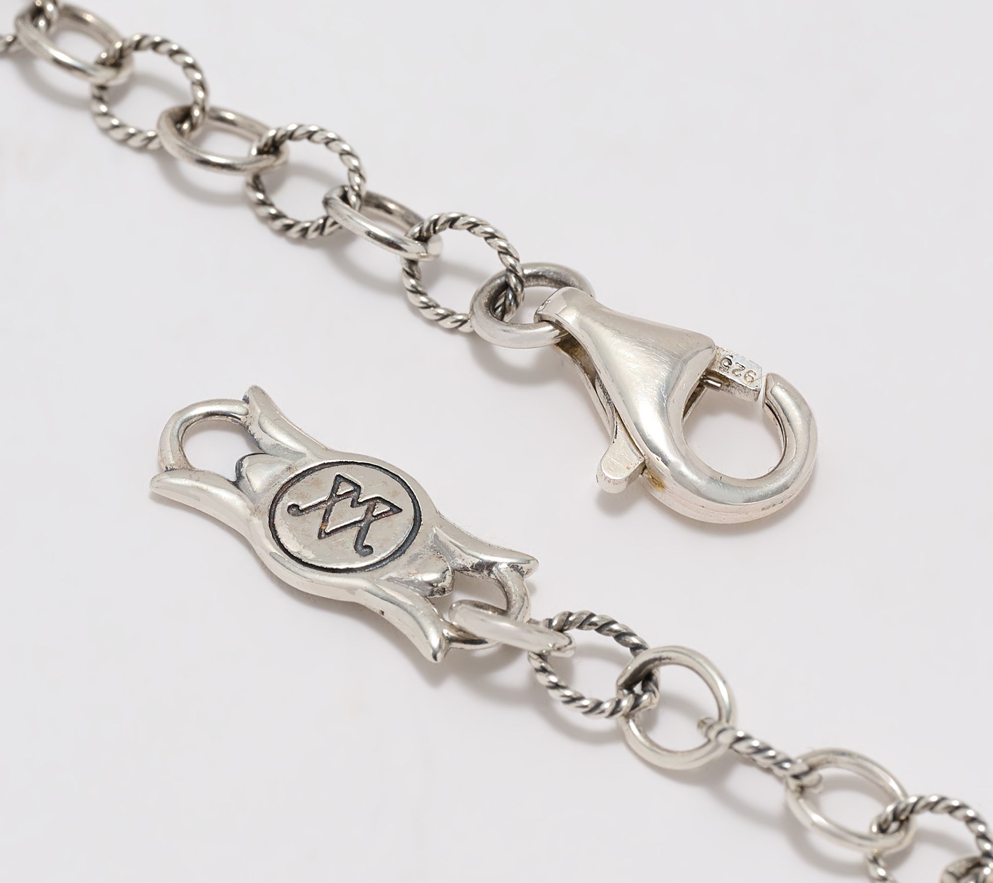 American West Sterling Silver Oval Gemstone Crescent Necklace