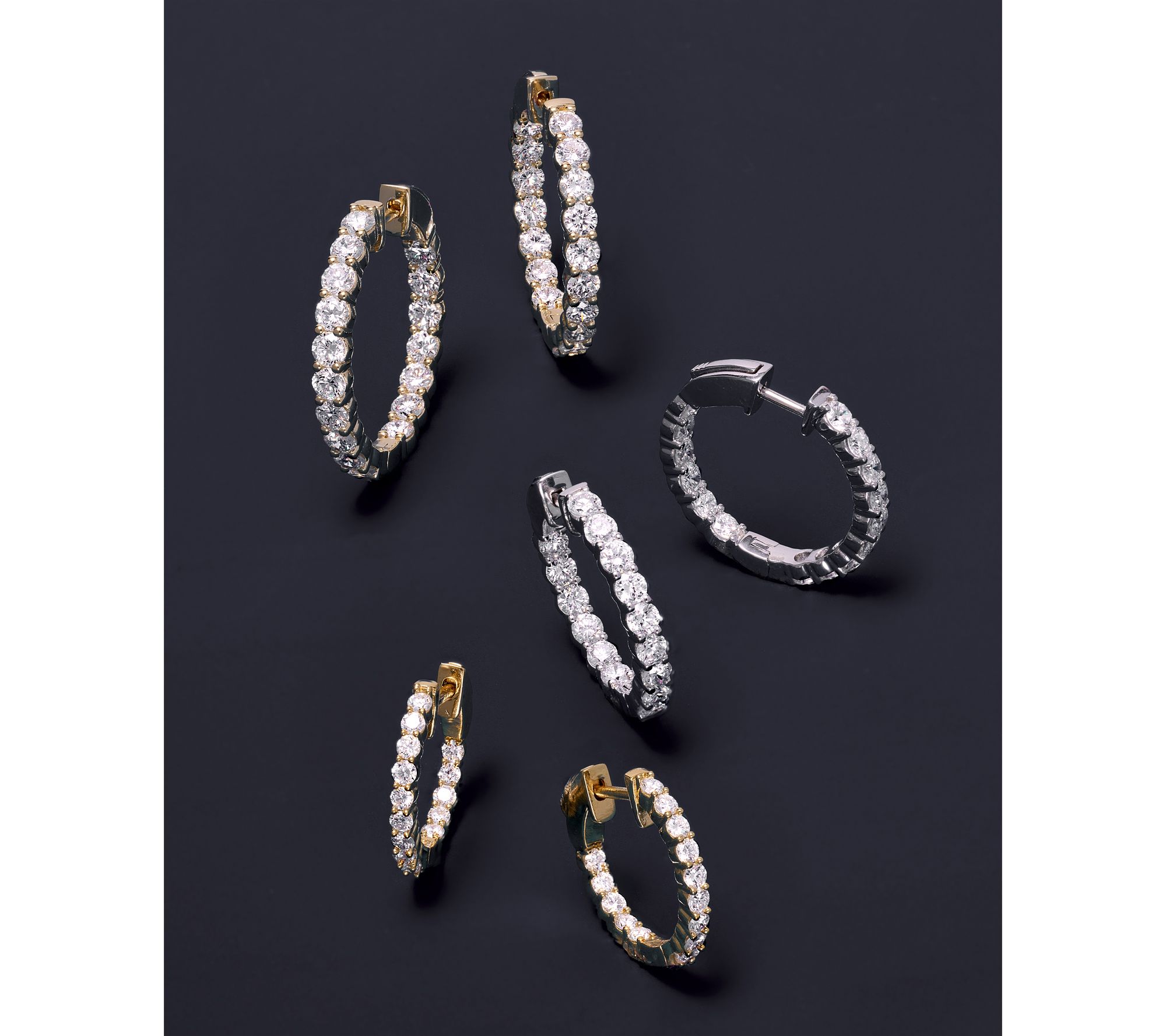 Fire Light Lab Grown Diamond 1 cttw Hoop Earrings, Sterling Silver