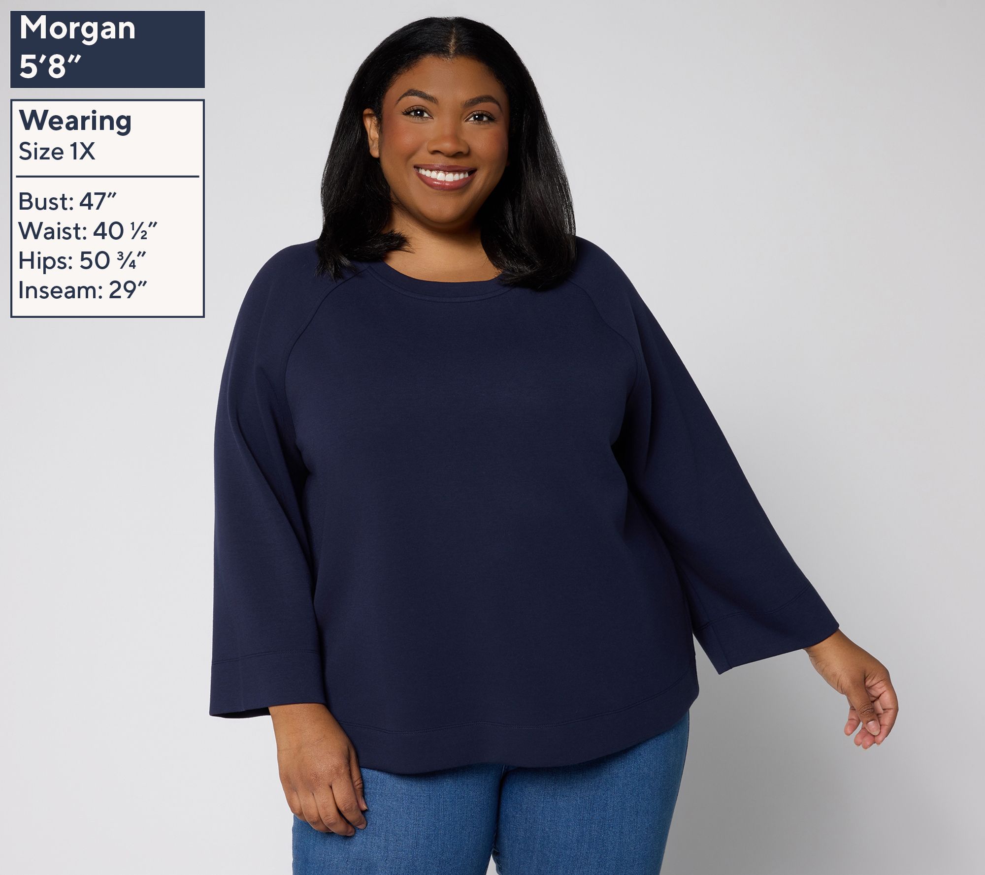 Martha Stewart Signature Comfort Stretch Boxy Modern Top