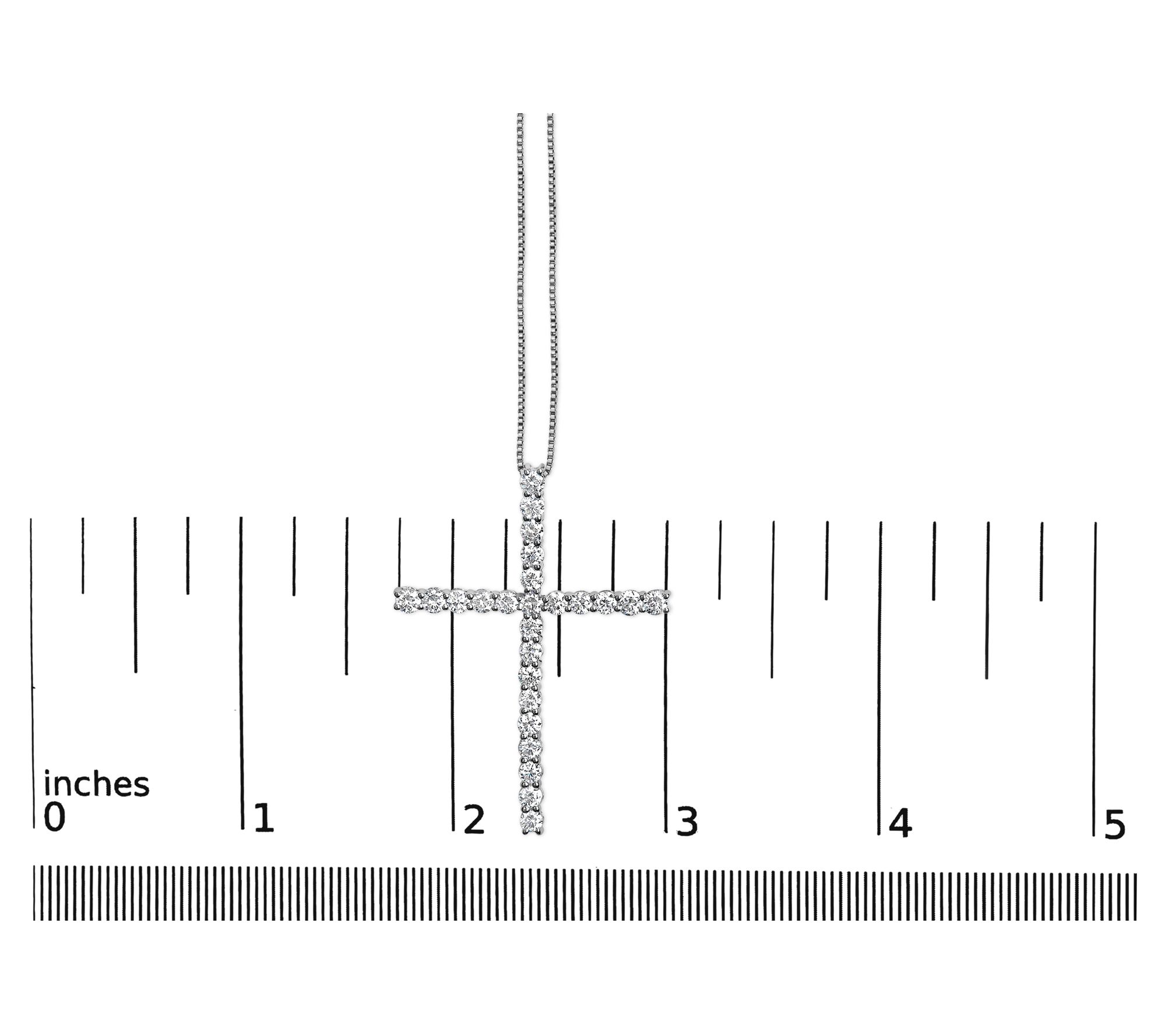 Haus of Brilliance Lab-Grown Diamond Cross Necklace, 14K