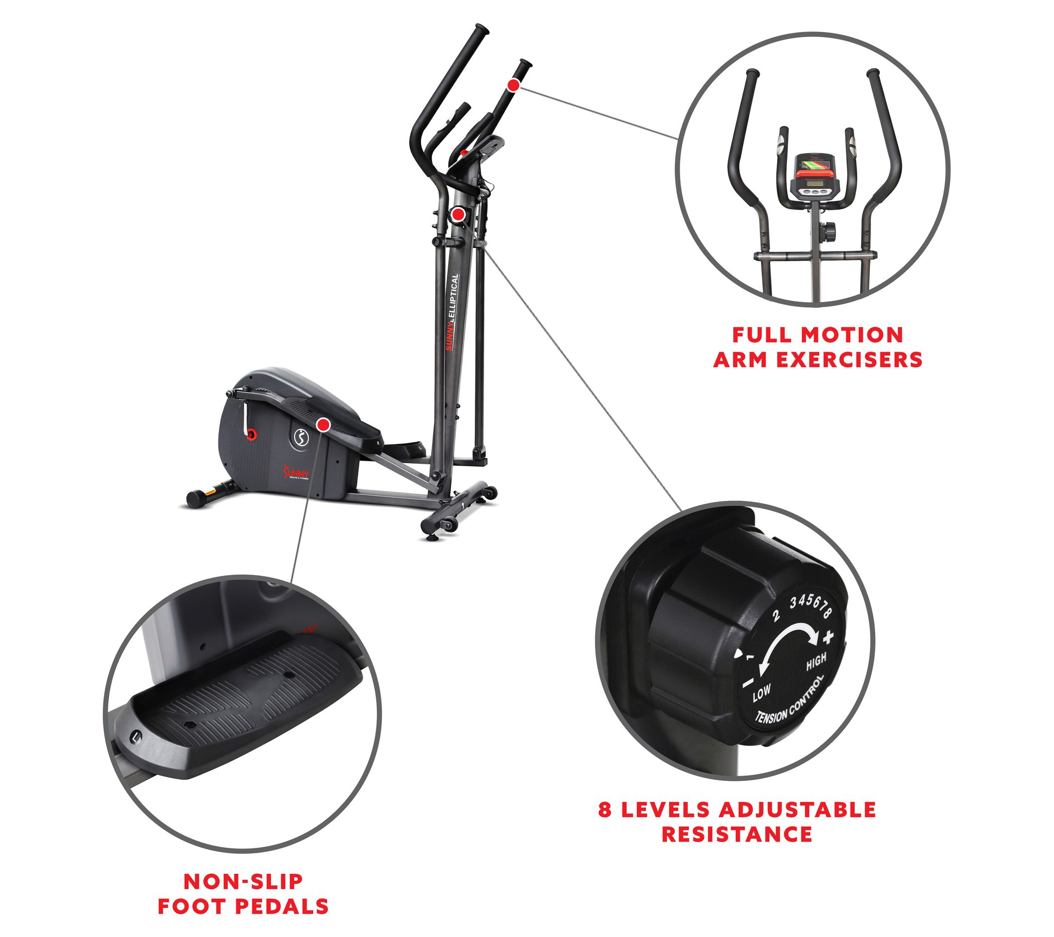 Sunny Health & Fitness Smart Elliptical Machine