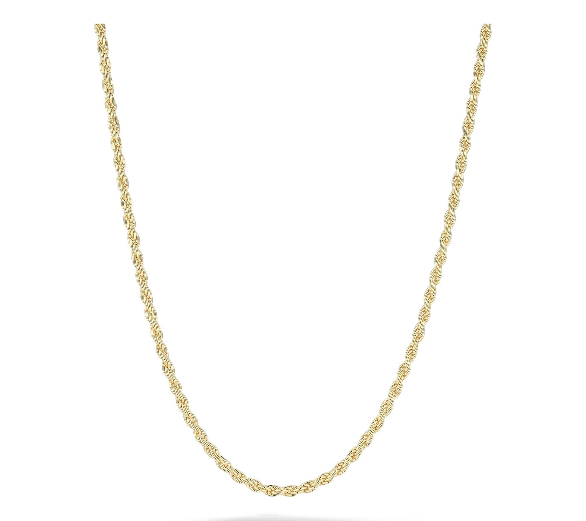 Italian Gold Rope Chain Necklace, 14K