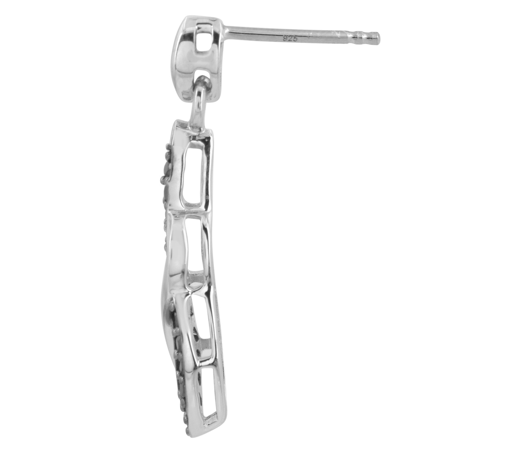 Affinity Gems Black Spinel Dangle Earrings, Sterling Silver